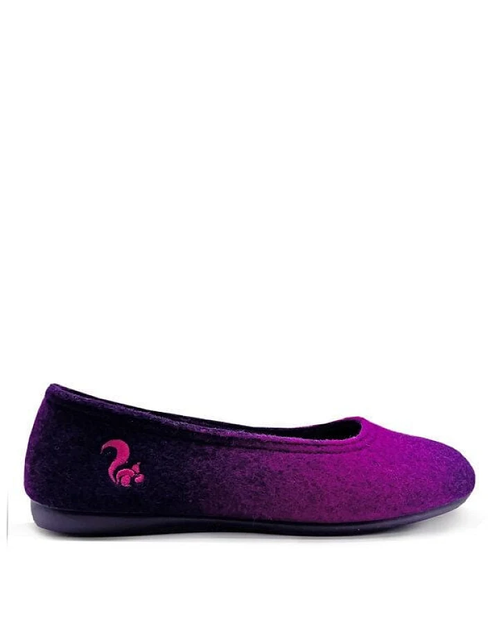 Hausschuh "thies ® Eco Shade Ballerina" aus weichem, recyceltem Wollfilz