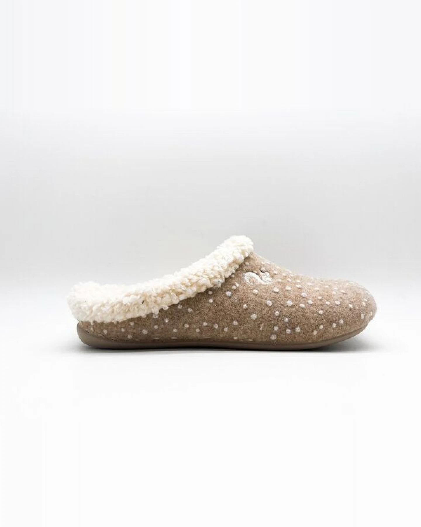 Hausschuh "thies ® Eco Snow Cozy Slipper" aus weichem Wollfilz, zert. Bio-Baumwolle – Ansicht 2