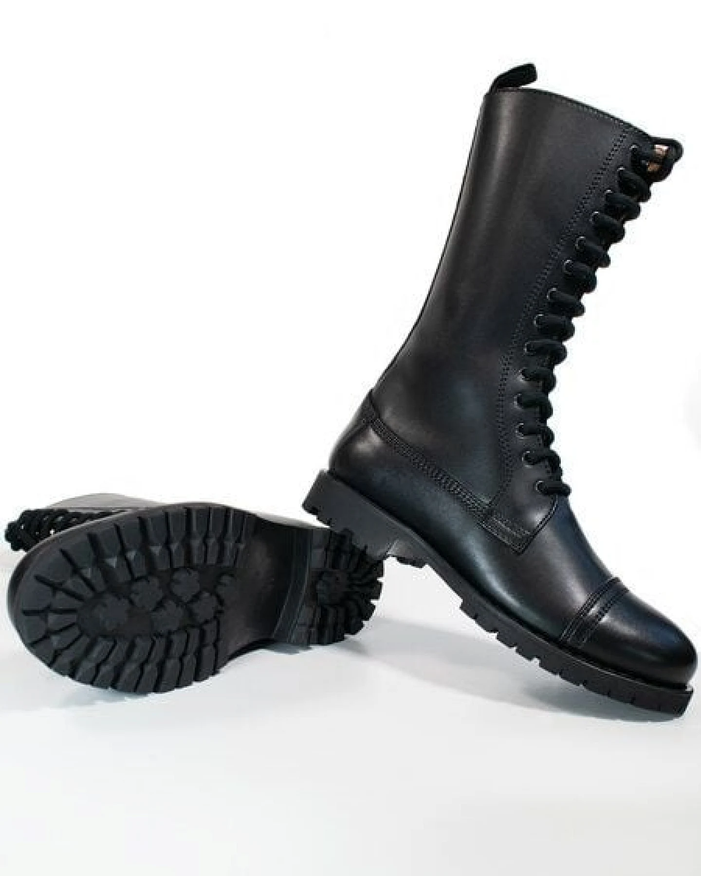 Will's Vegan Shop Goodyear Welt 14 Eye Stiefel Damen – Ansicht 3