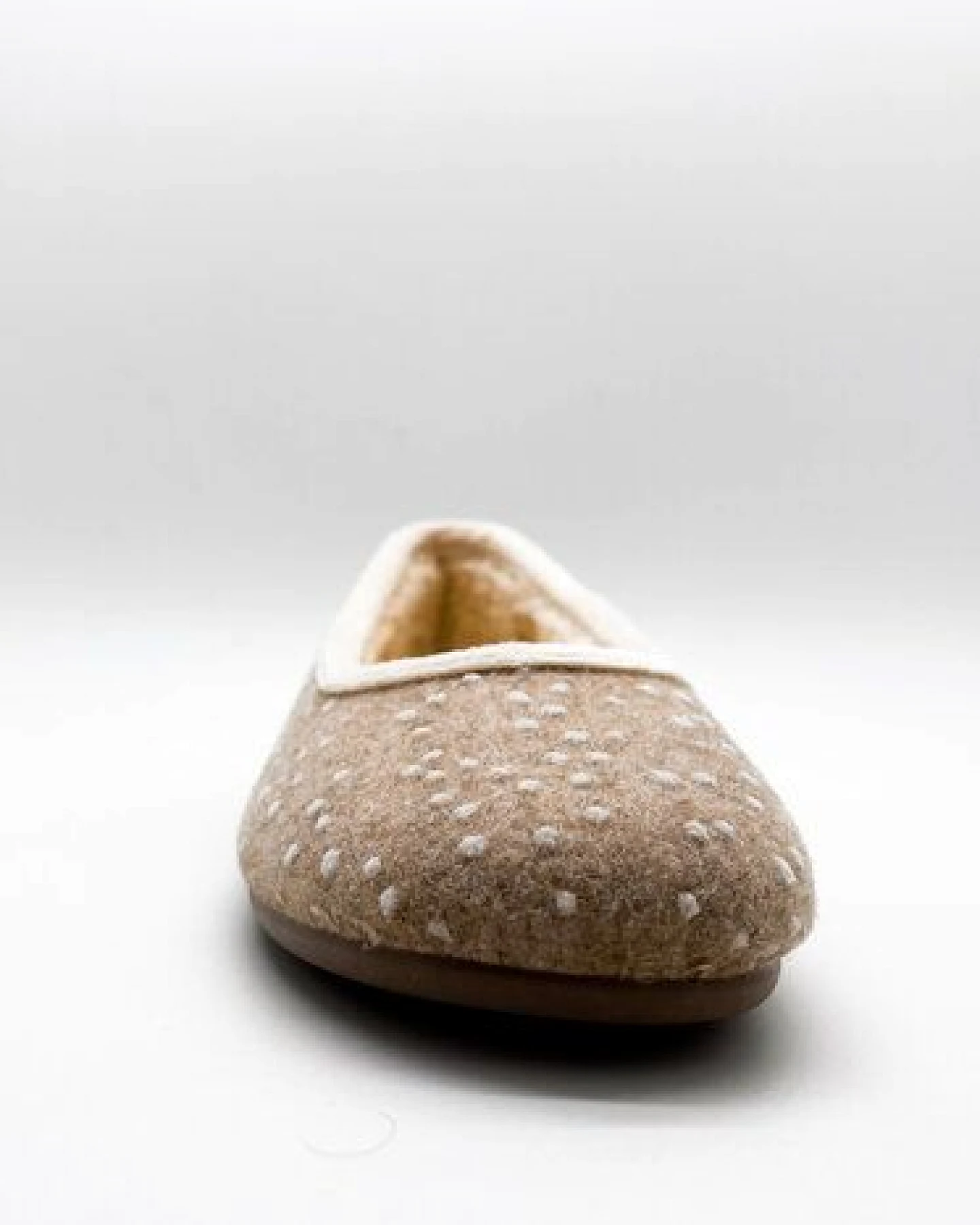 Veganer Hausschuh "thies ® Eco Snow Ballerina" aus weichem Wollfilz, zert. Bio-Baumwolle – Ansicht 3