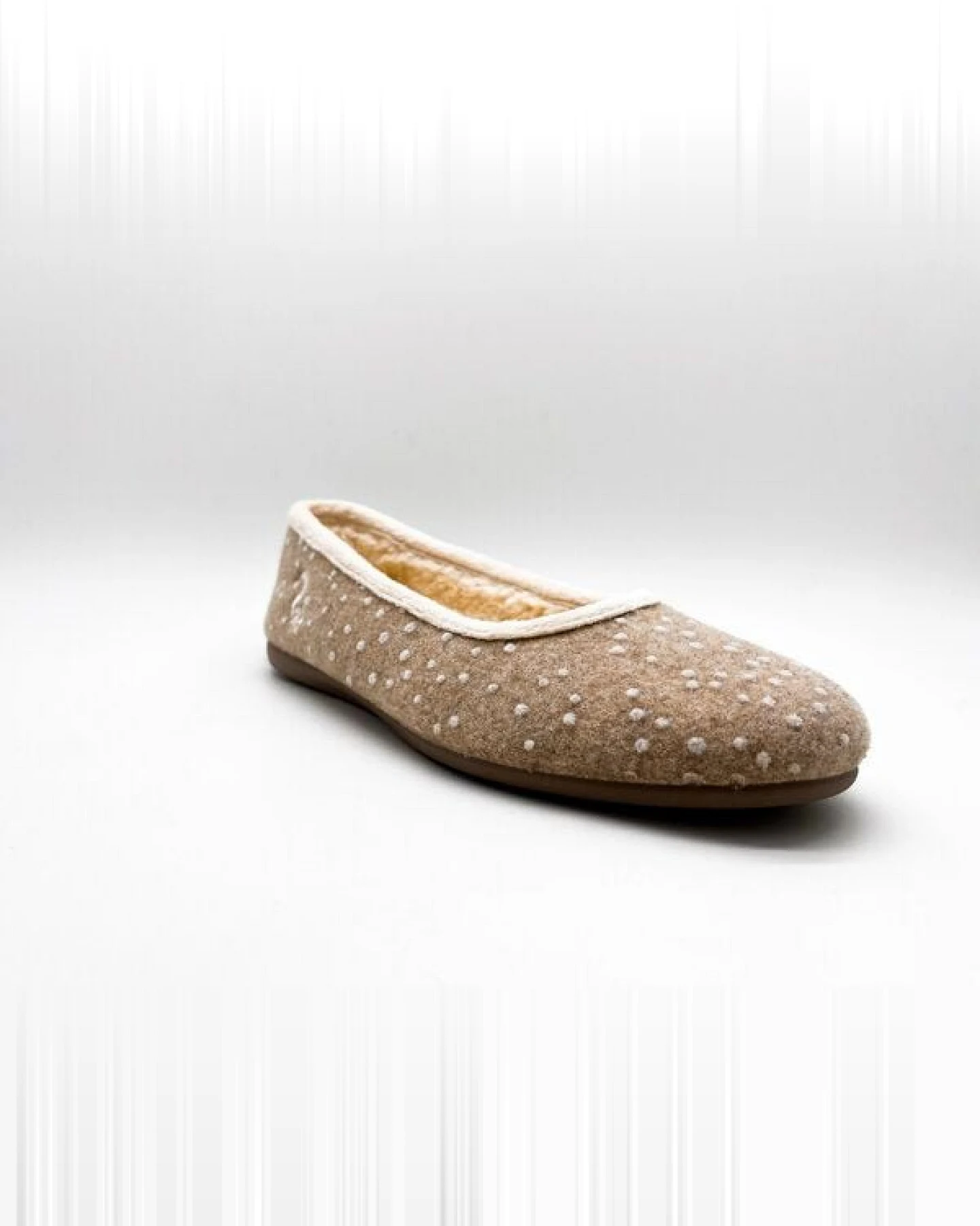 Veganer Hausschuh "thies ® Eco Snow Ballerina" aus weichem Wollfilz, zert. Bio-Baumwolle – Ansicht 4