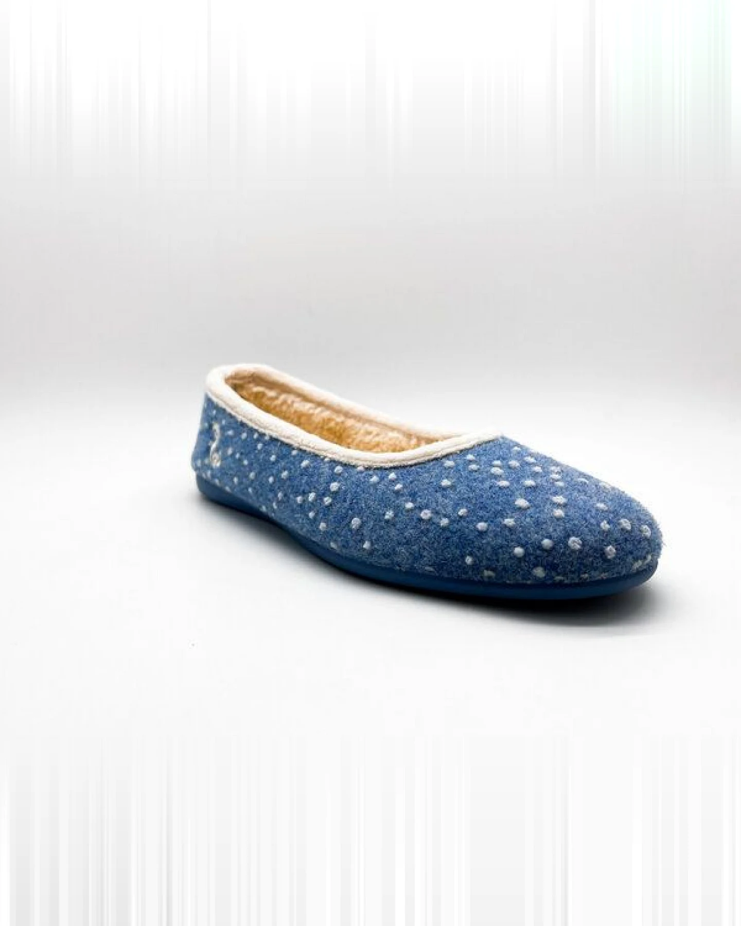 Veganer Hausschuh "thies ® Eco Snow Ballerina" aus weichem Wollfilz, zert. Bio-Baumwolle – Ansicht 4