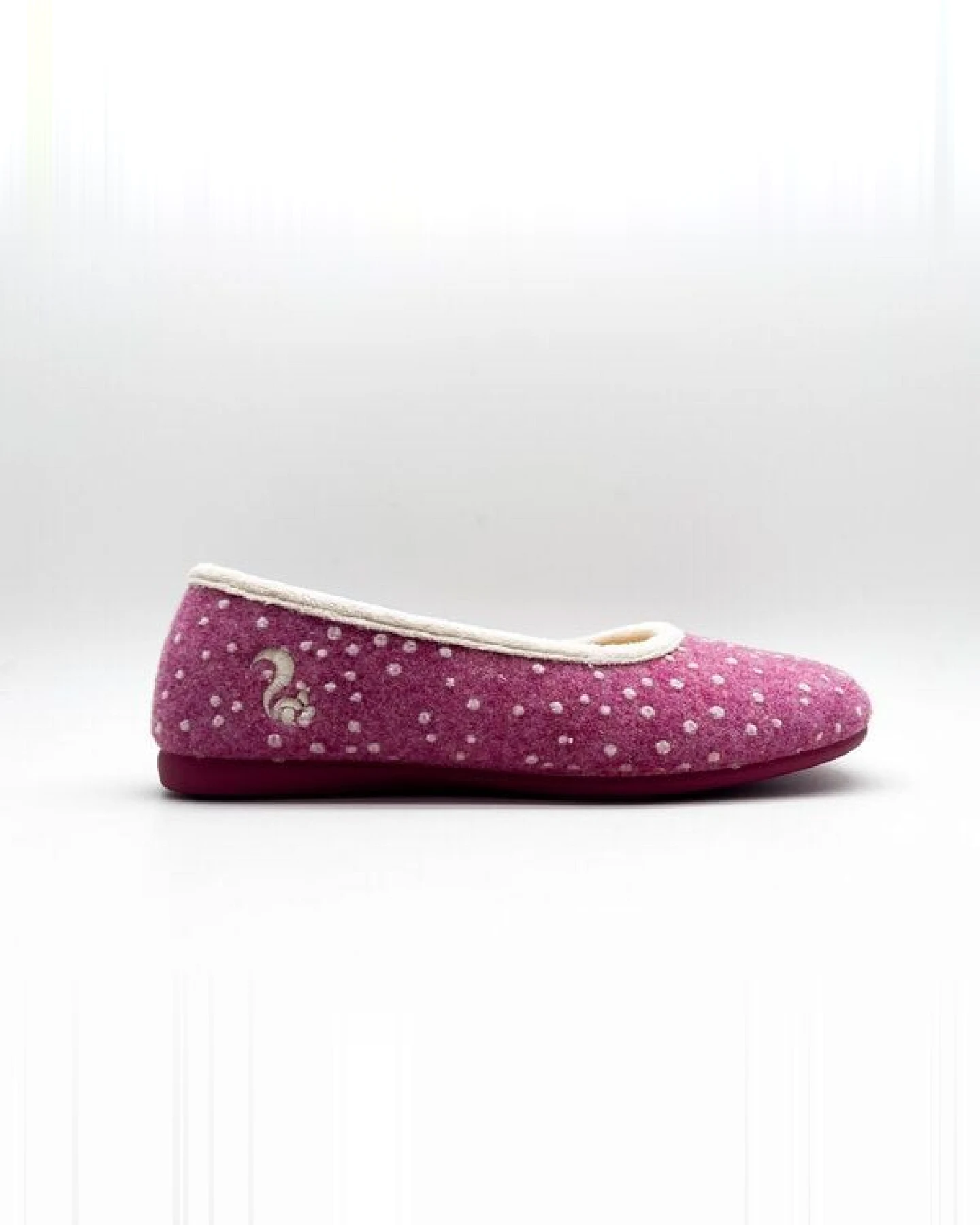 Veganer Hausschuh "thies ® Eco Snow Ballerina" aus weichem Wollfilz, zert. Bio-Baumwolle – Ansicht 2