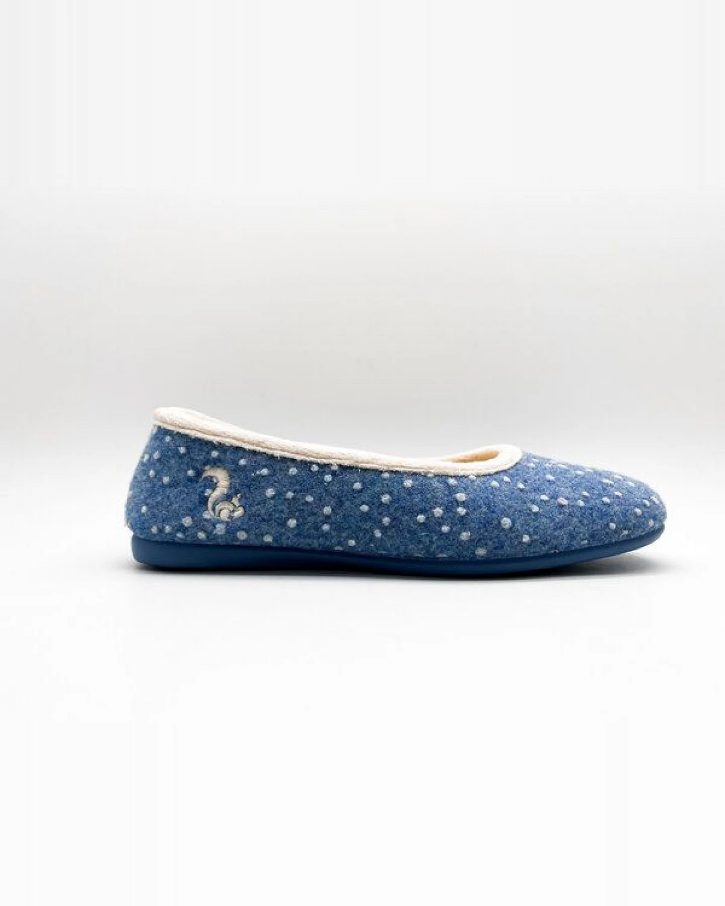 Veganer Hausschuh "thies ® Eco Snow Ballerina" aus weichem Wollfilz, zert. Bio-Baumwolle – Ansicht 2