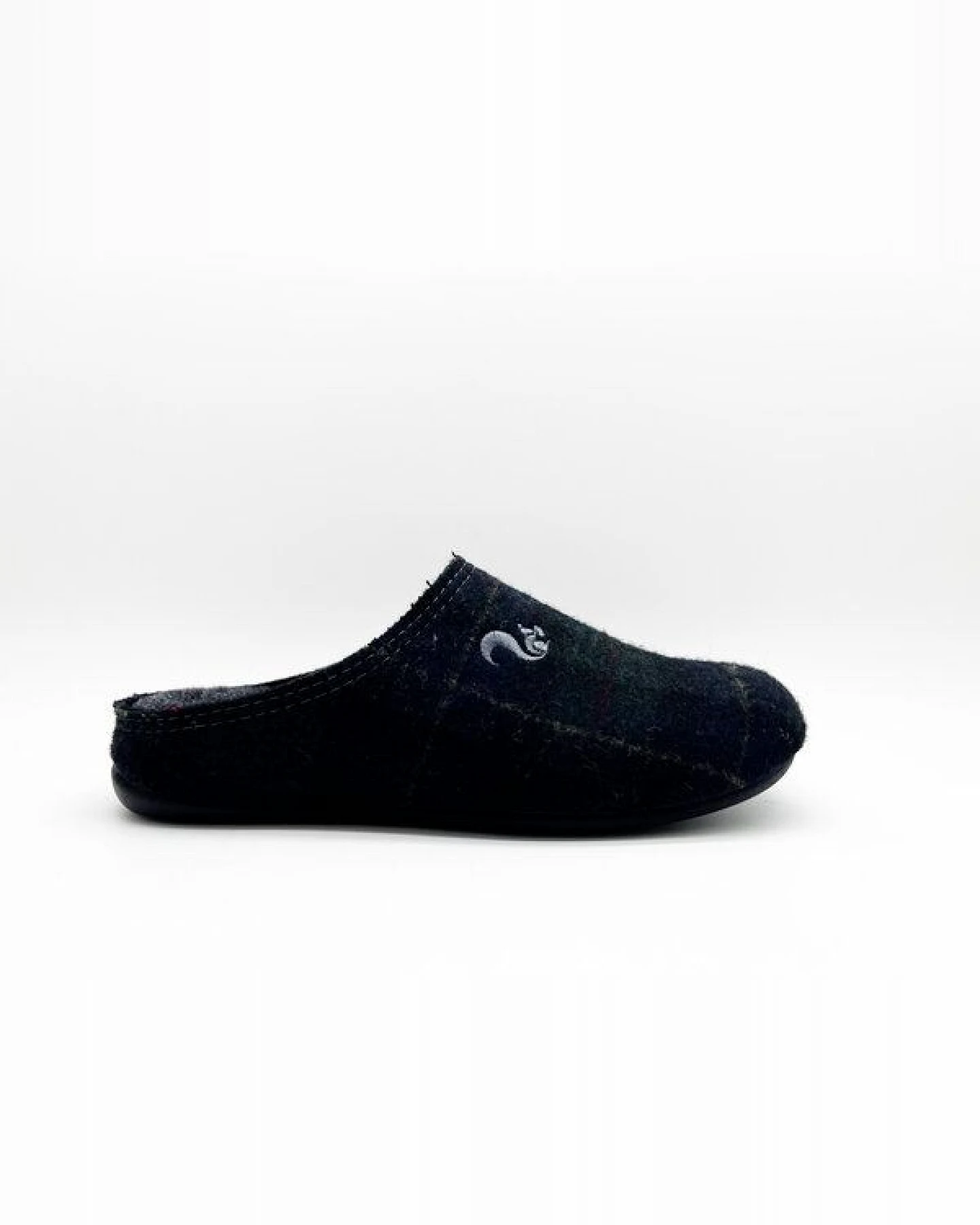 thies 1856 ® Rec Check Slipper, aus weichem, recyceltem Wollfilz, fair produziert – Ansicht 2