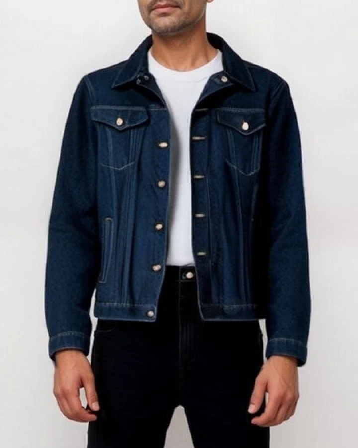 Will's Vegan Shop Recycelte Denim-Jacke Herren