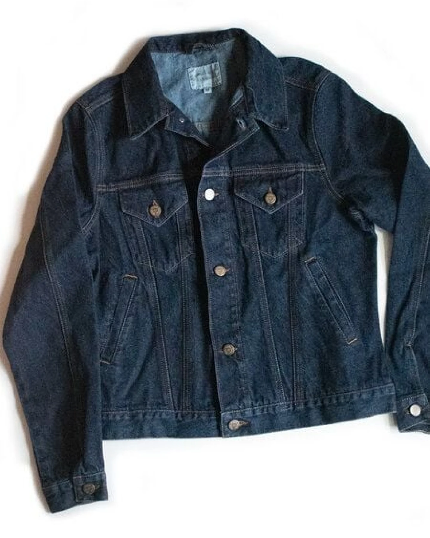 Will's Vegan Shop Recycelte Denim-Jacke Damen – Ansicht 2