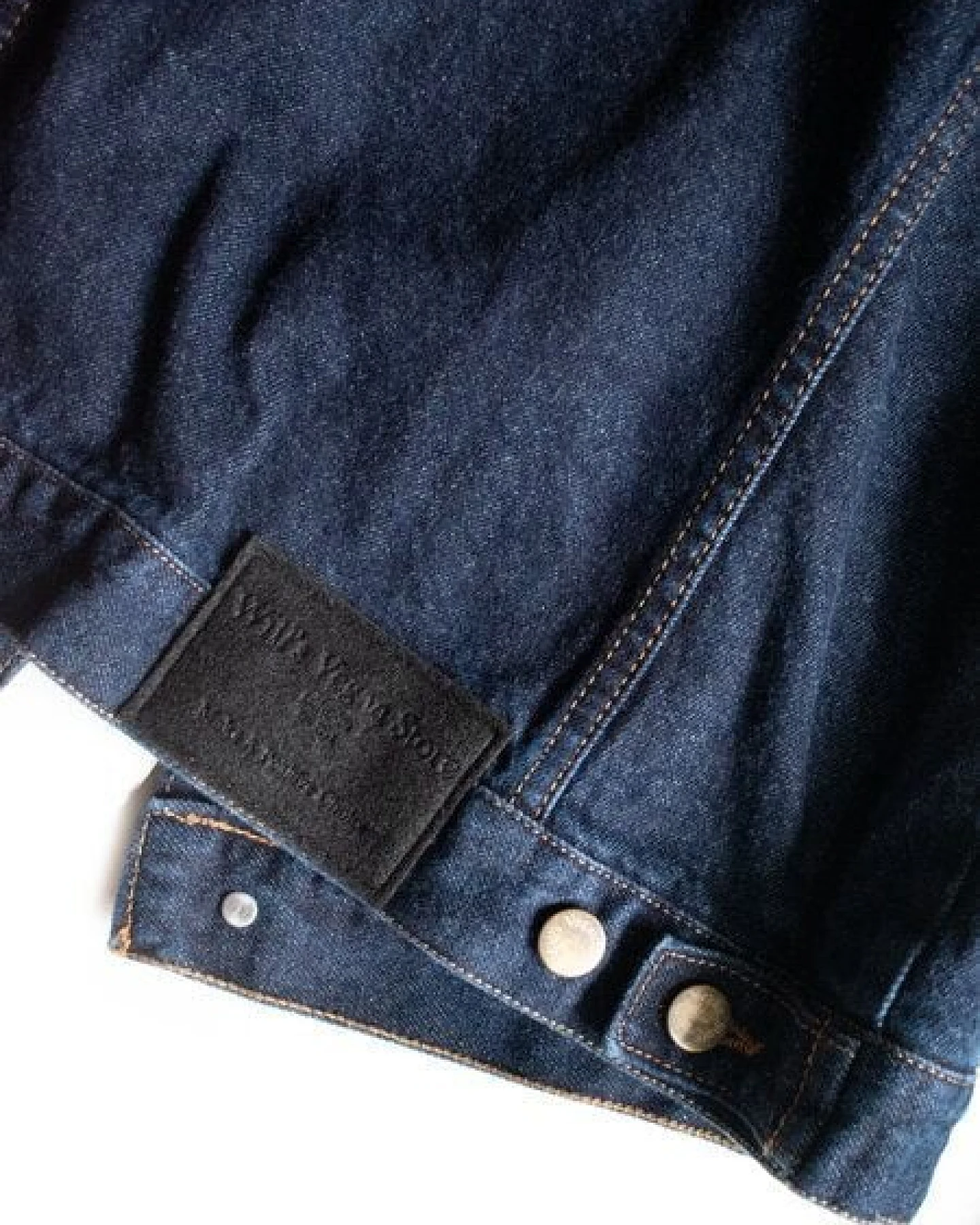 Will's Vegan Shop Recycelte Denim-Jacke Damen – Ansicht 4