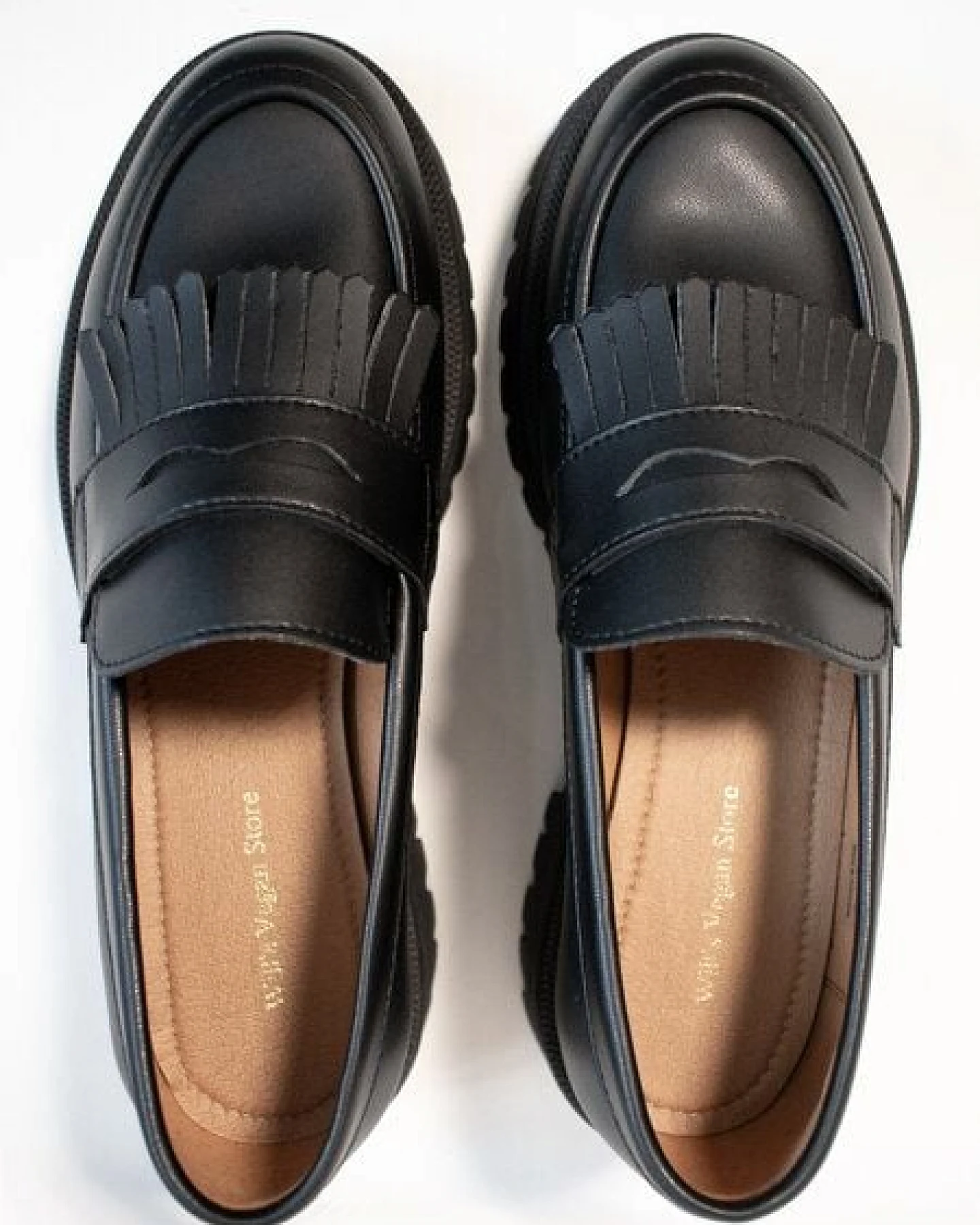 Will's Vegan Shop Fransen-Loafer mit Gleissohle Damen – Ansicht 2