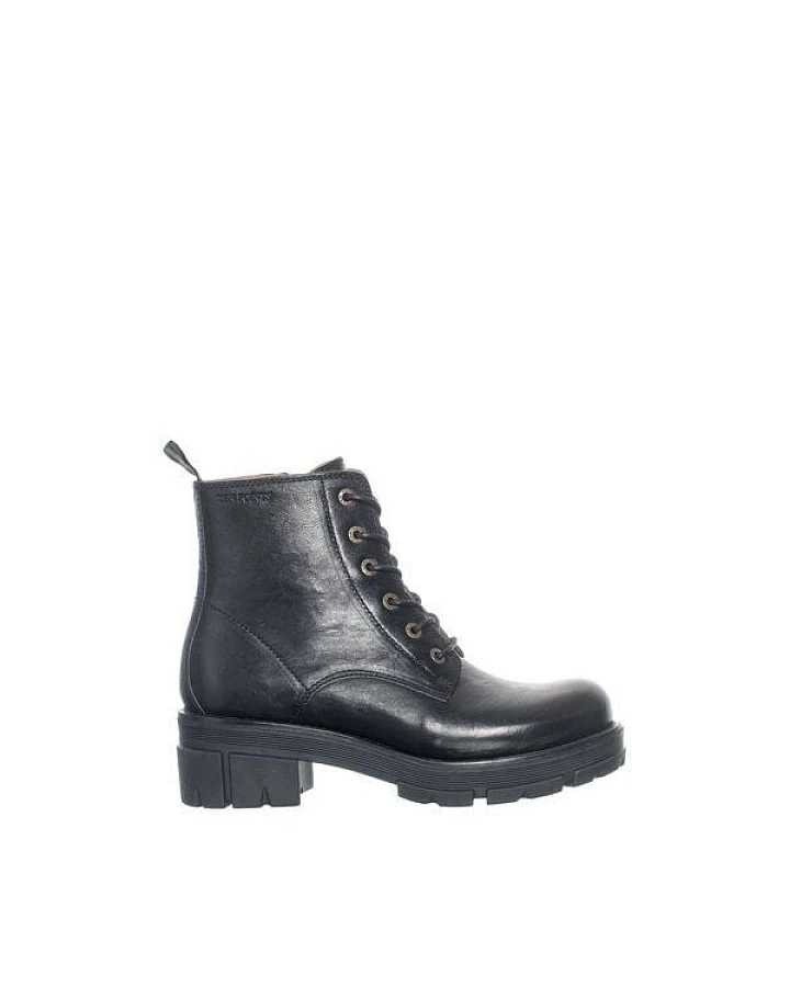 Ten Points Leder-Schnürboots mit dicker Sohle, Cecilia
