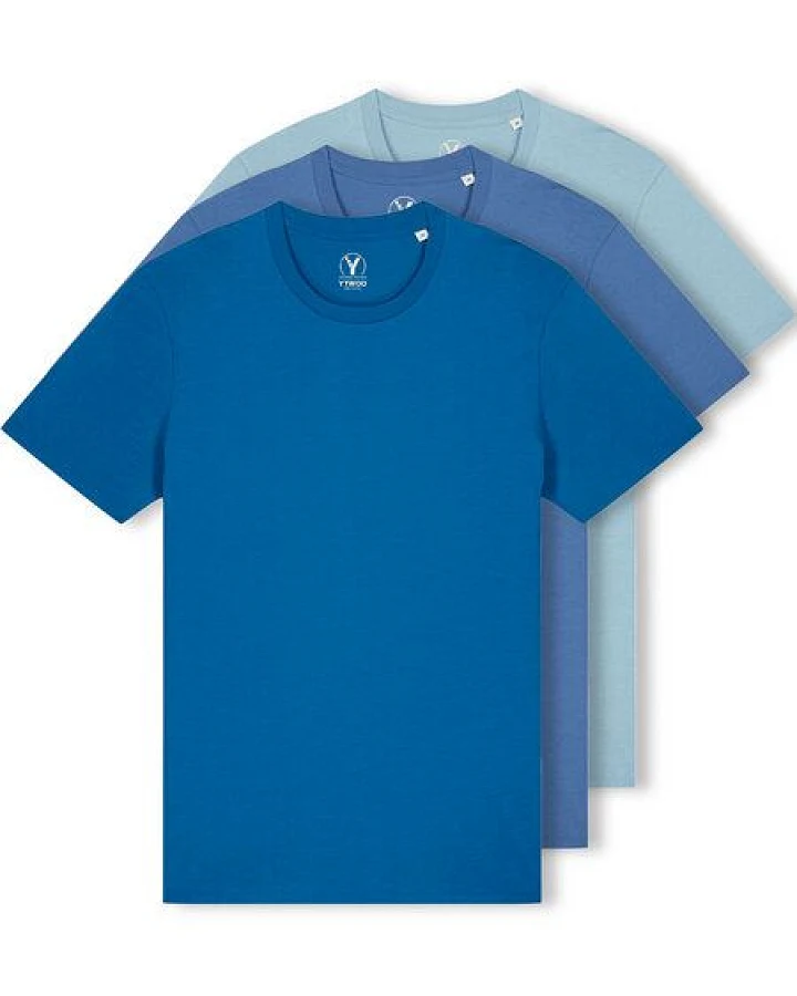 YTWOO 3er Pack Iconic Basic Unisex T-Shirt aus 100% Biobaumwolle| Viele Farbkombinatioben|Fair|Nachhaltig
