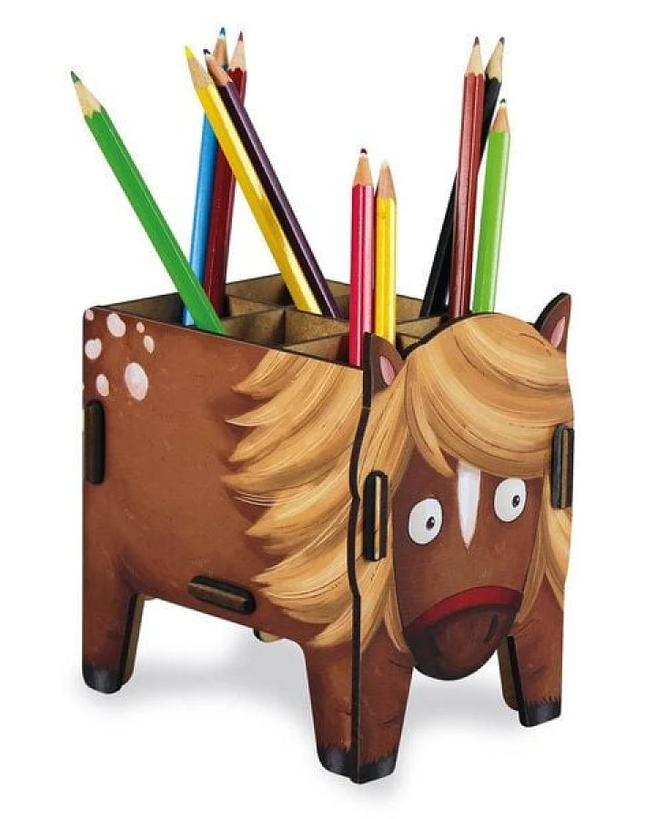 Produktseite: WERKHAUS Stiftebox Vierbeiner - Pony aus Holz