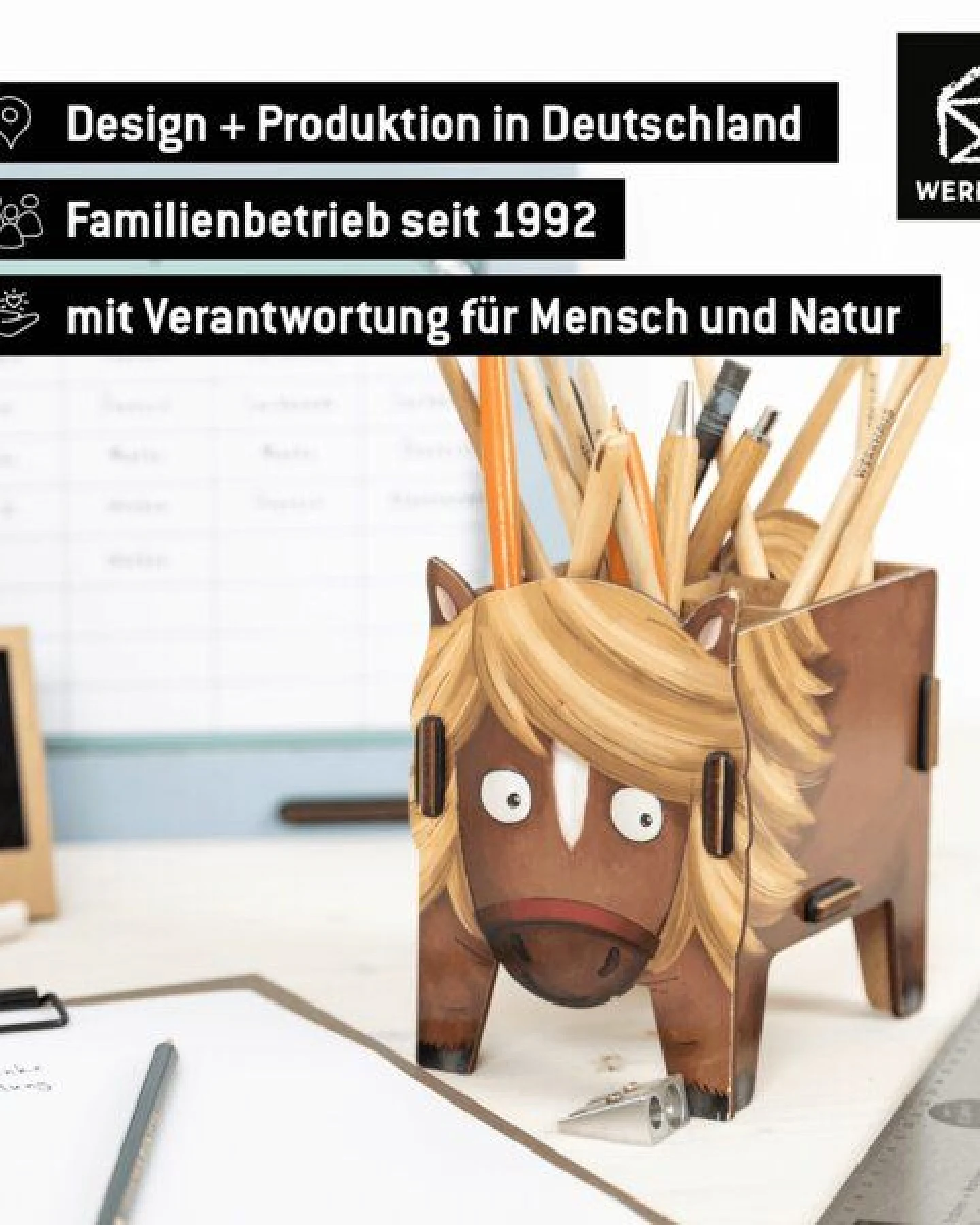 WERKHAUS Stiftebox Vierbeiner - Pony aus Holz – Ansicht 3