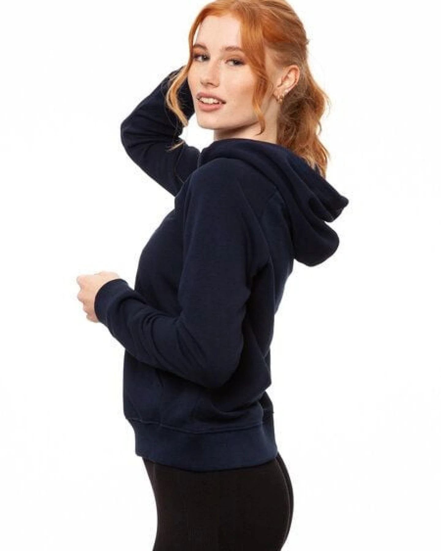 FellHerz Damen Hoodie La Capitana navy, Bio Fair und Vegan – Ansicht 4