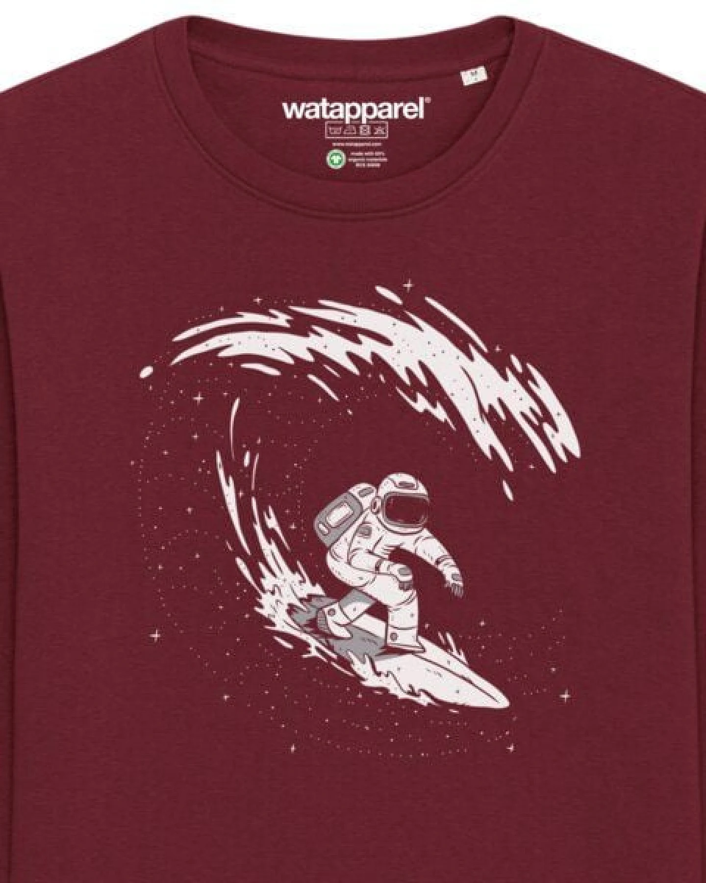 watapparel Sweatshirt Unisex Surfing Spaceman – Ansicht 3