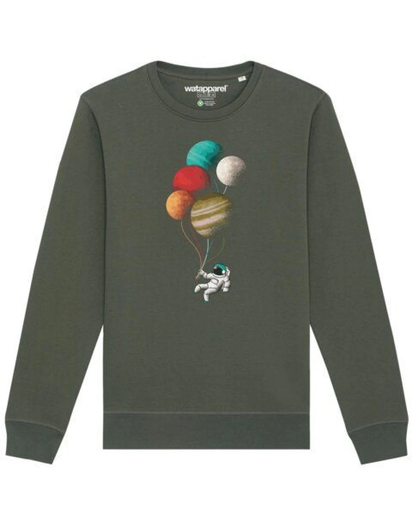 watapparel Sweatshirt Unisex Balloon Spaceman – Ansicht 2