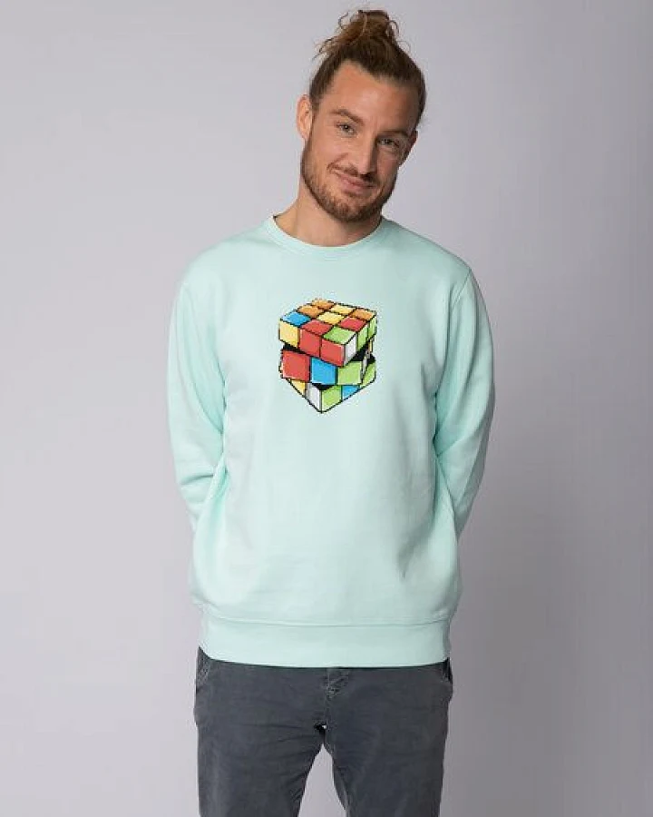 watapparel Sweatshirt Unisex Pixel Zauberwürfel