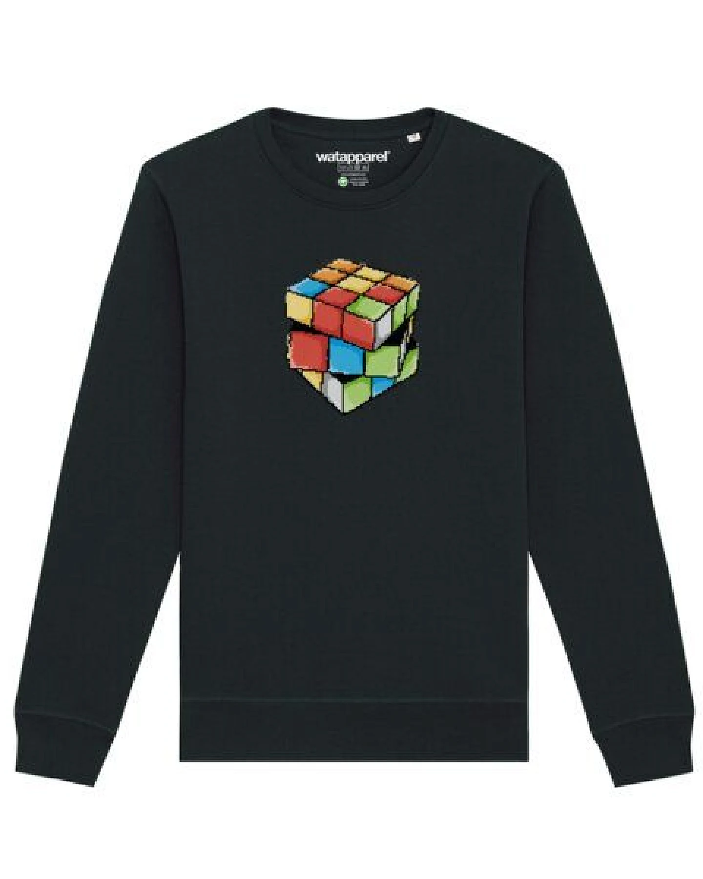 watapparel Sweatshirt Unisex Pixel Zauberwürfel – Ansicht 2