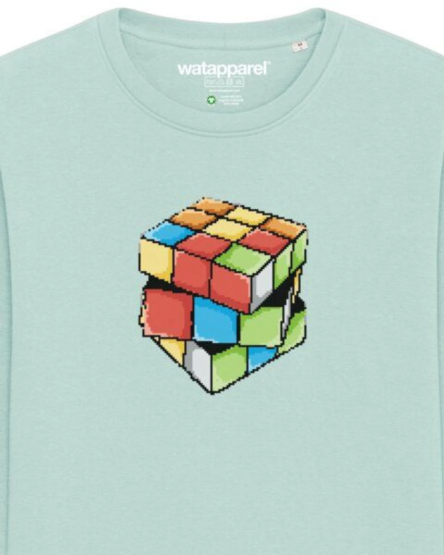 watapparel Sweatshirt Unisex Pixel Zauberwürfel – Ansicht 3