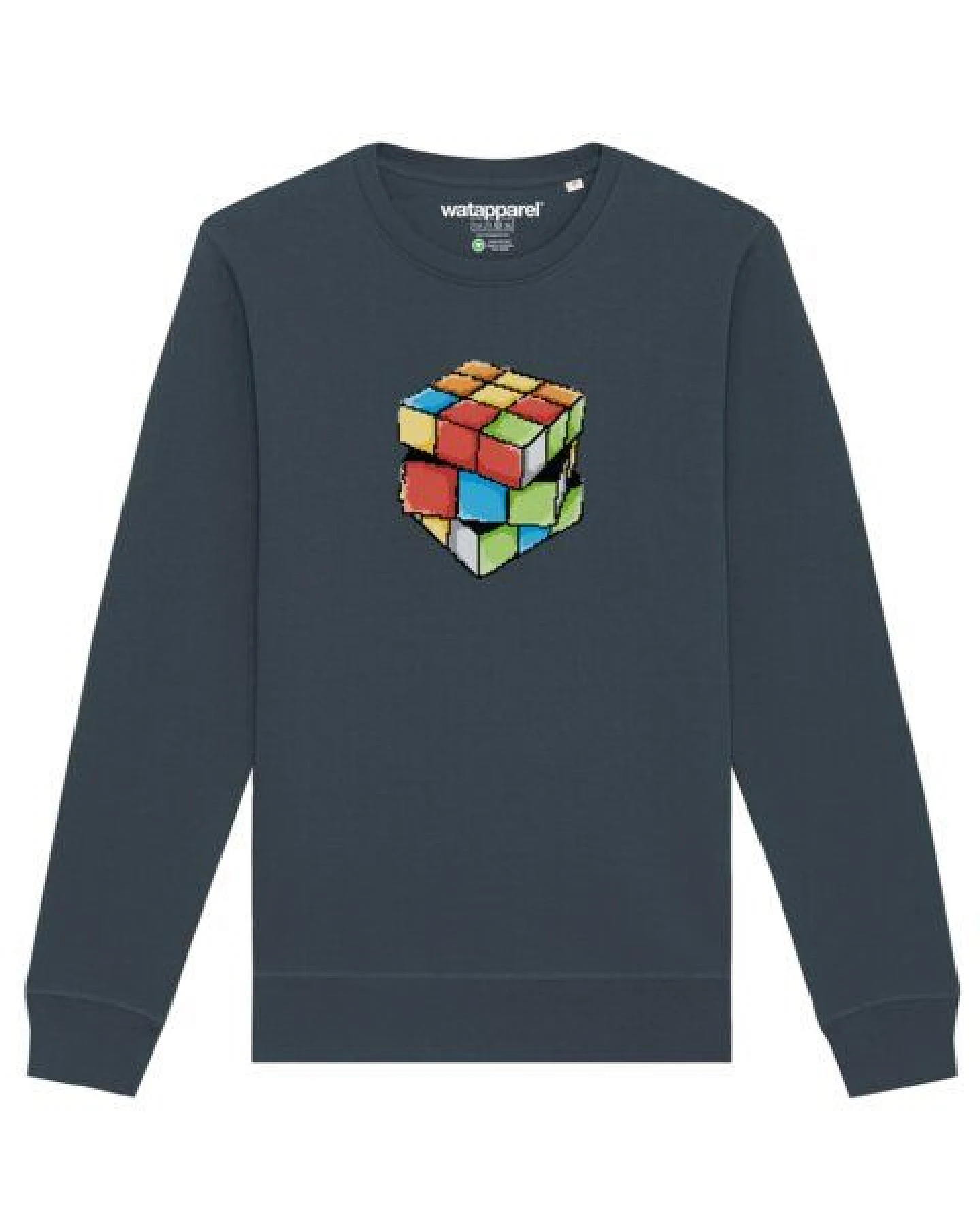 watapparel Sweatshirt Unisex Pixel Zauberwürfel – Ansicht 2