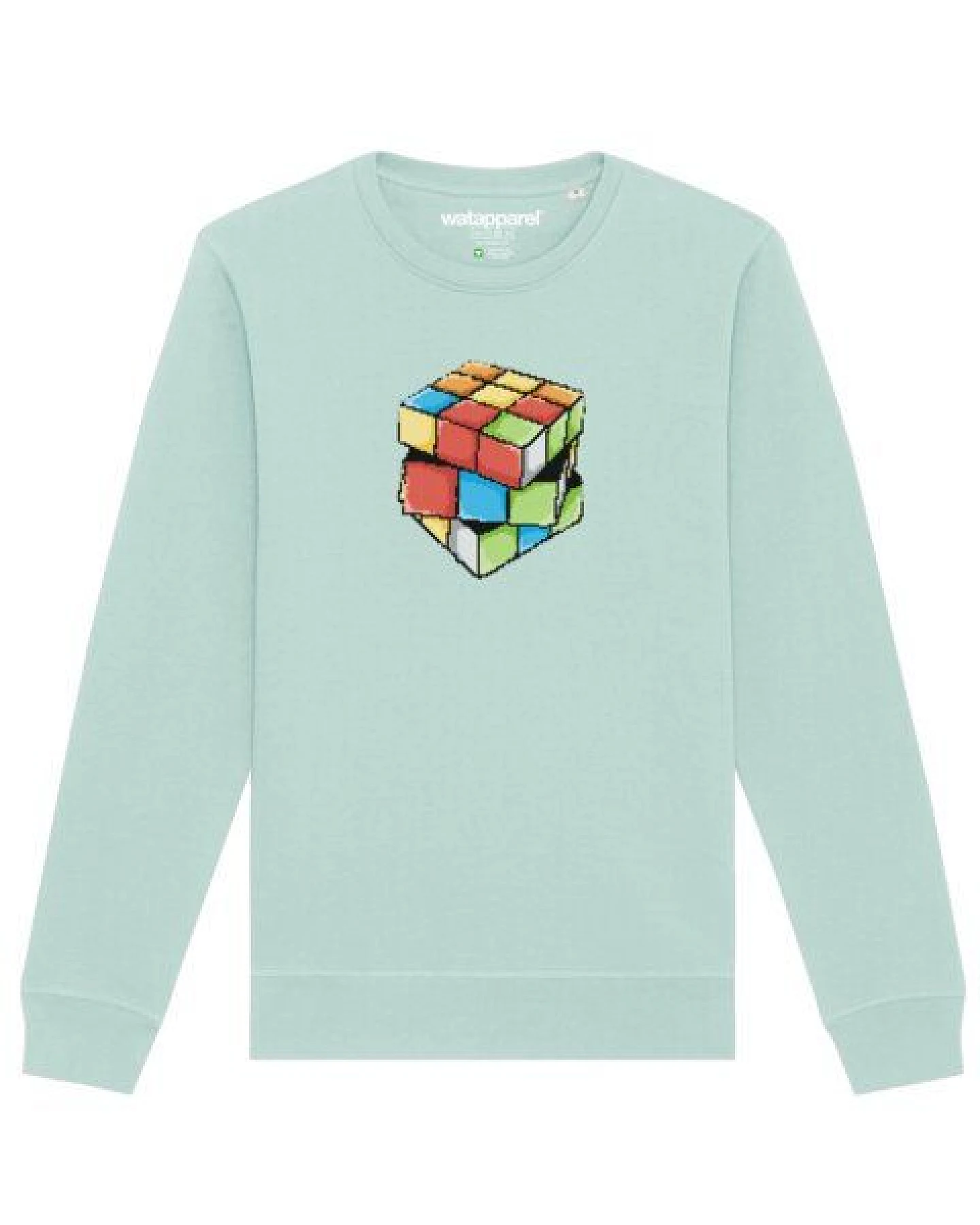 watapparel Sweatshirt Unisex Pixel Zauberwürfel – Ansicht 2