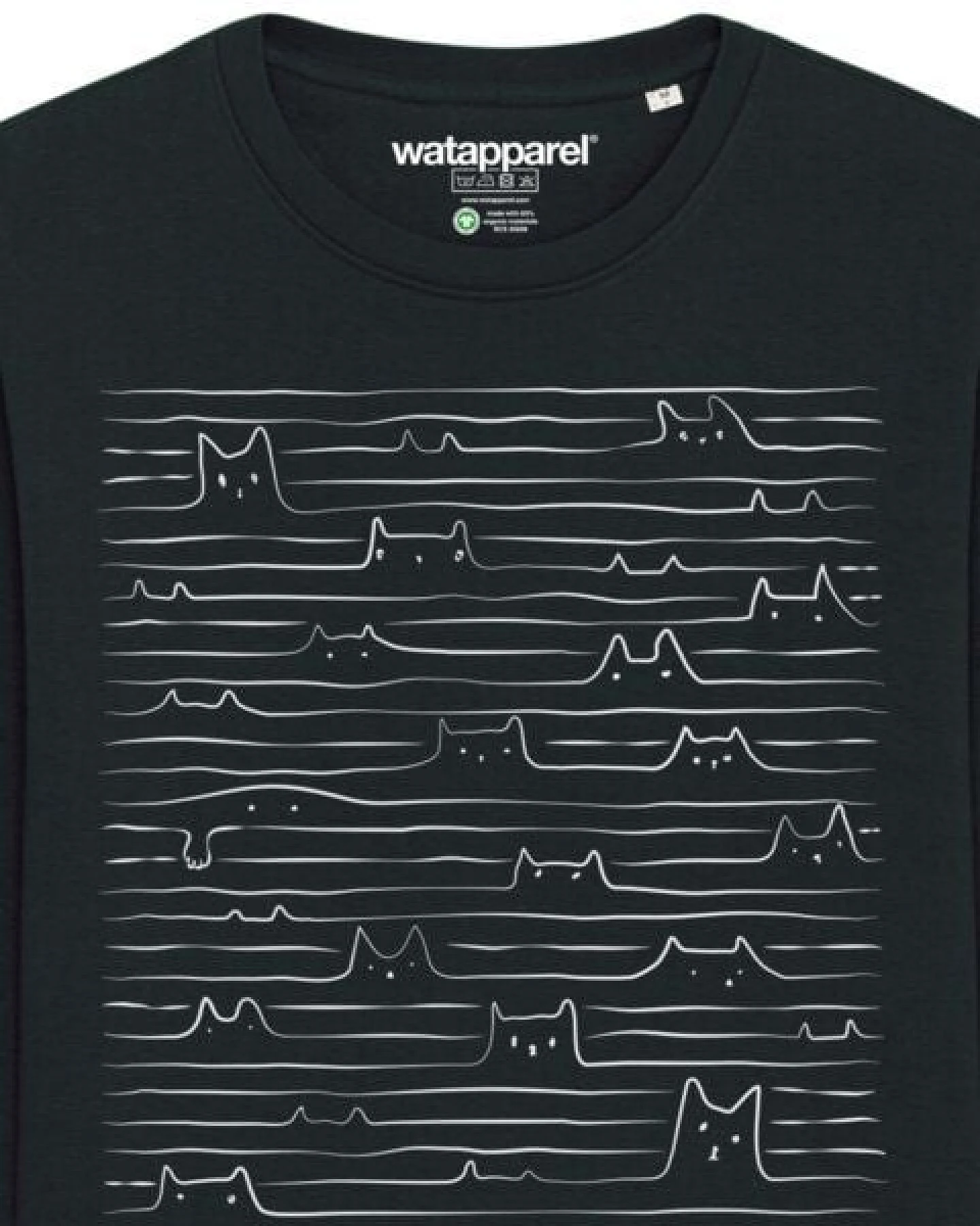 watapparel Sweatshirt Unisex Doodle Cats – Ansicht 3