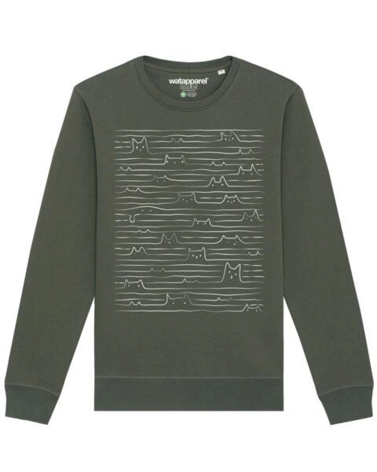watapparel Sweatshirt Unisex Doodle Cats – Ansicht 2