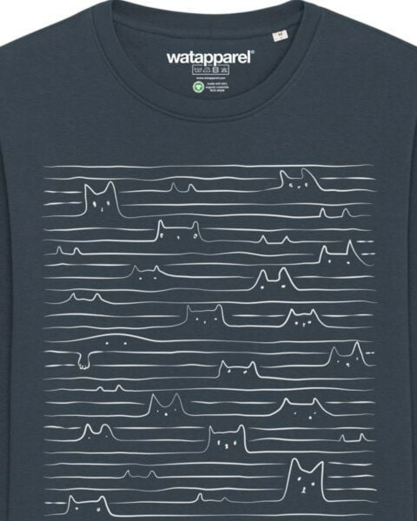 watapparel Sweatshirt Unisex Doodle Cats – Ansicht 3