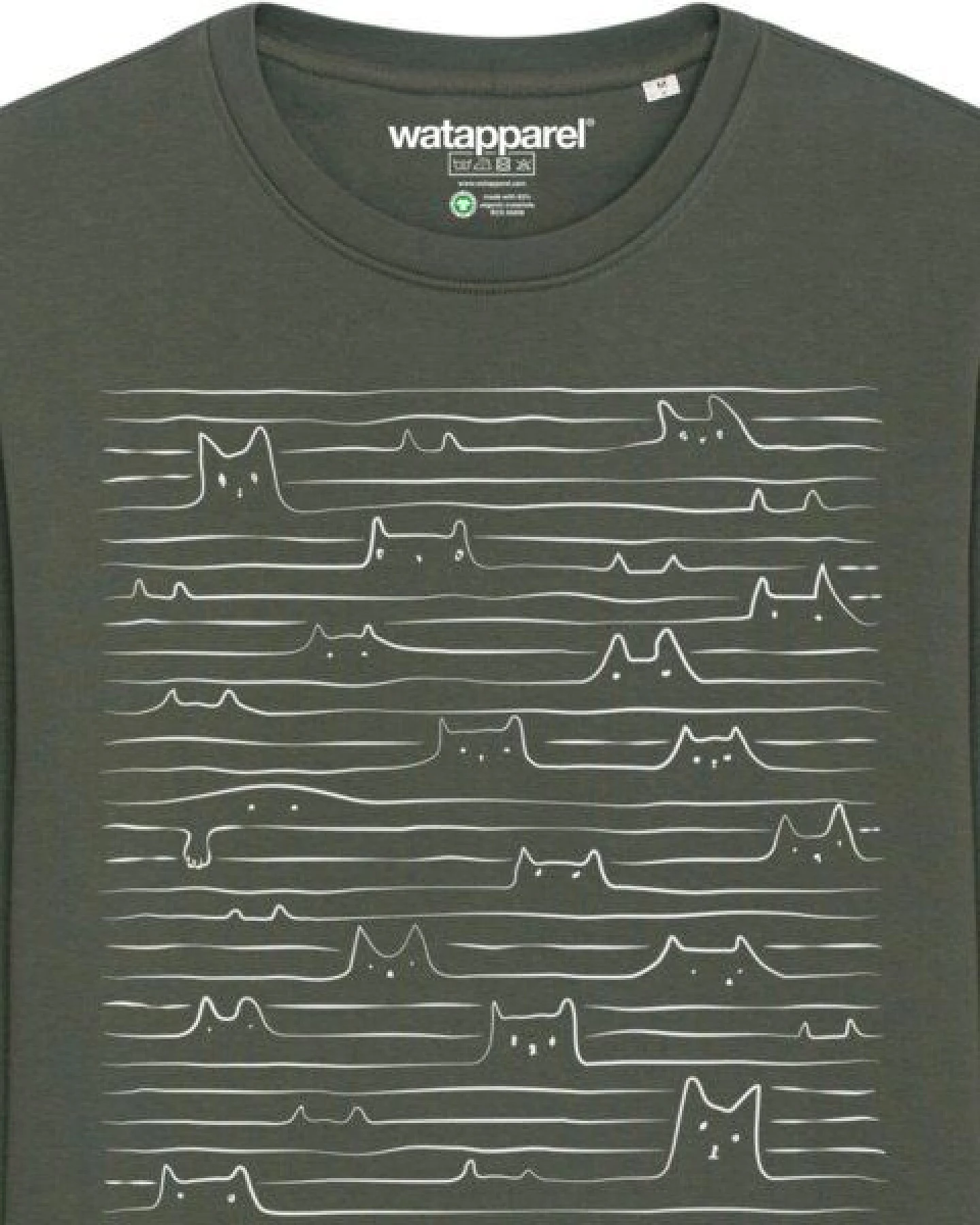 watapparel Sweatshirt Unisex Doodle Cats – Ansicht 3