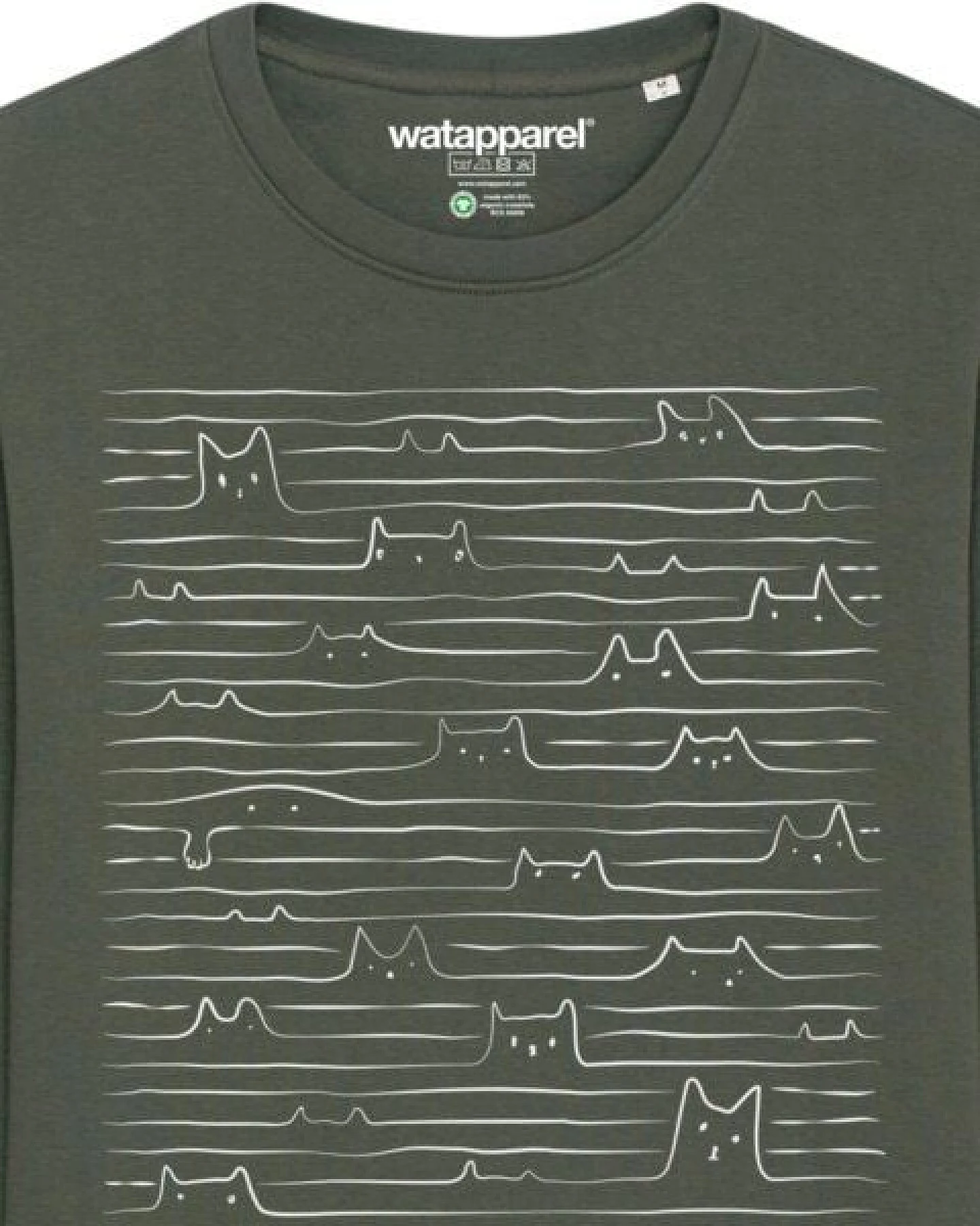 watapparel Sweatshirt Unisex Doodle Cats – Ansicht 3