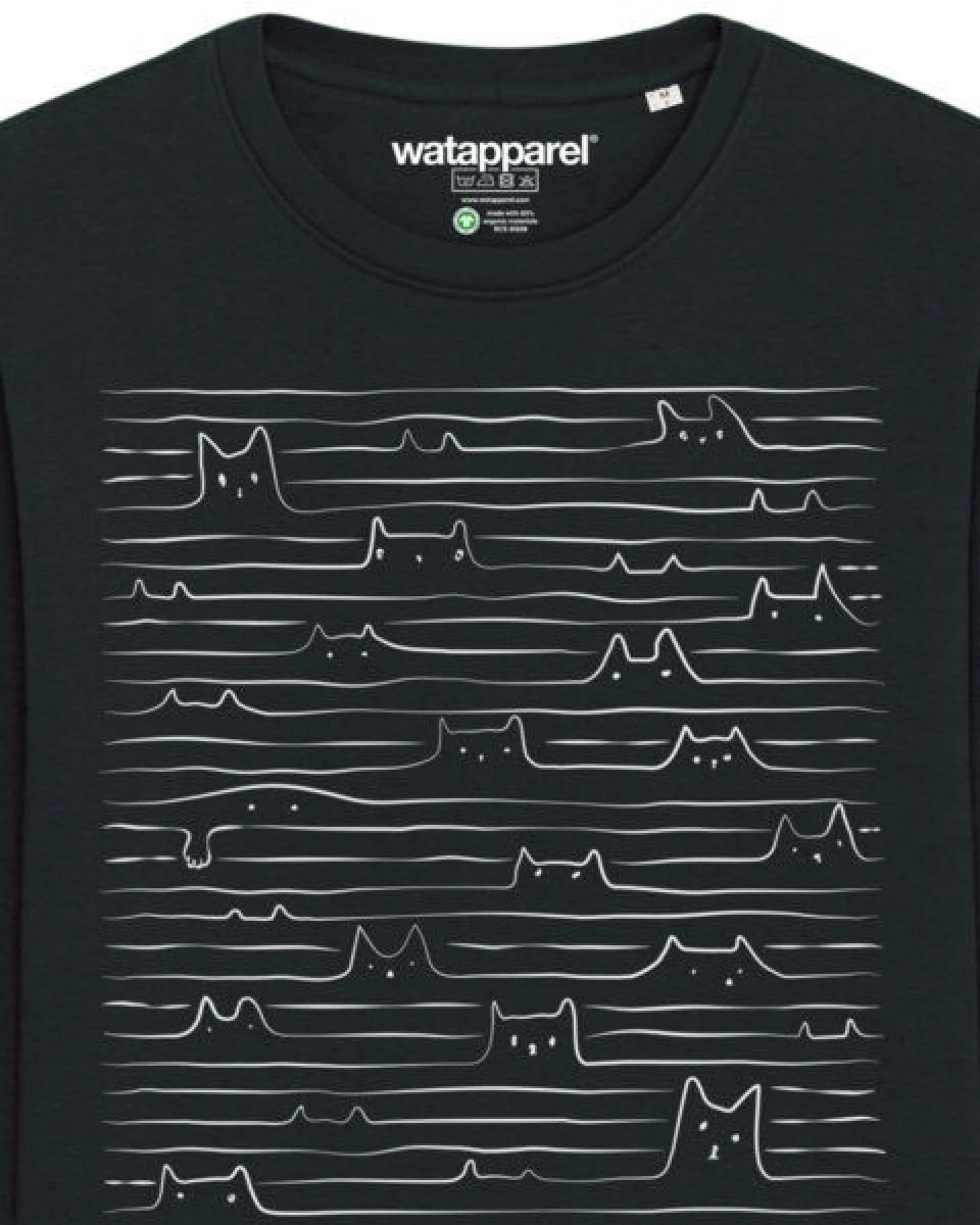 watapparel Sweatshirt Unisex Doodle Cats – Ansicht 3