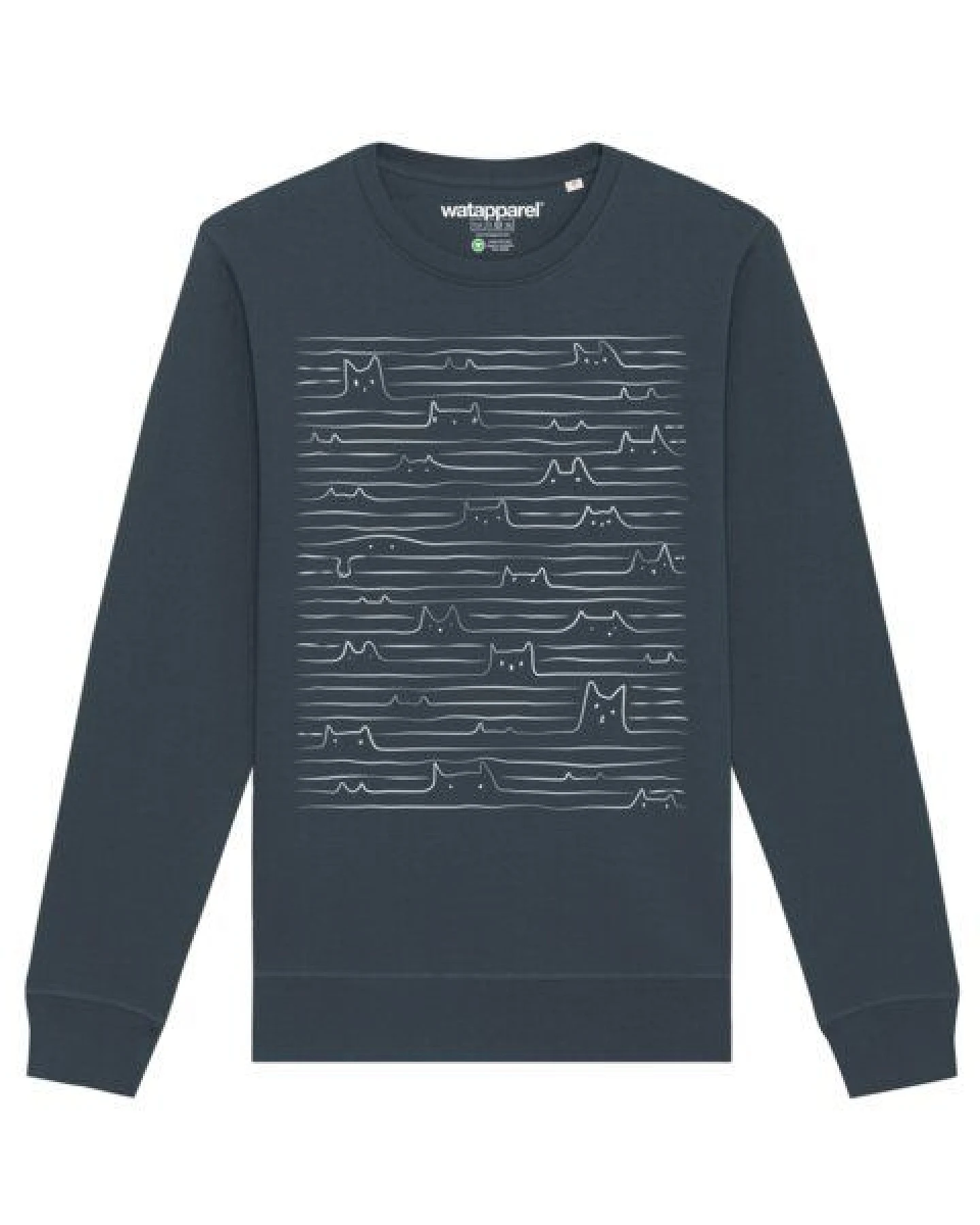 watapparel Sweatshirt Unisex Doodle Cats – Ansicht 2