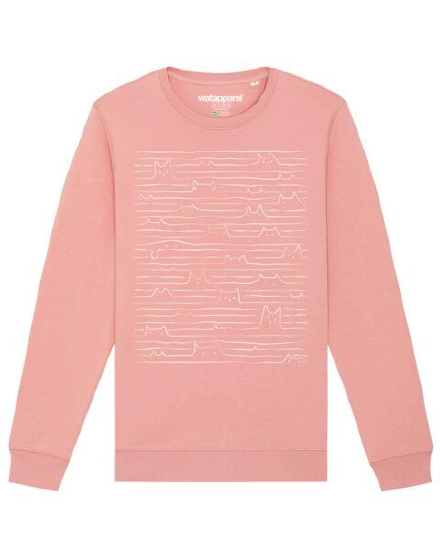 watapparel Sweatshirt Unisex Doodle Cats – Ansicht 2
