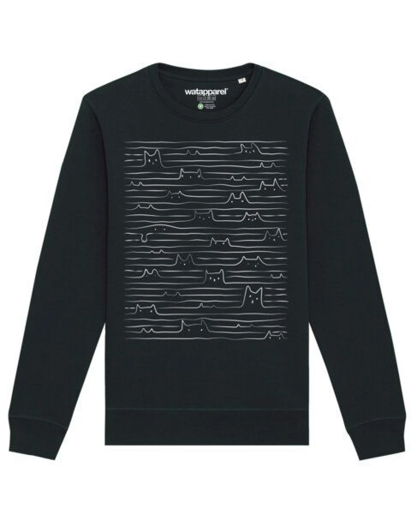 watapparel Sweatshirt Unisex Doodle Cats – Ansicht 2