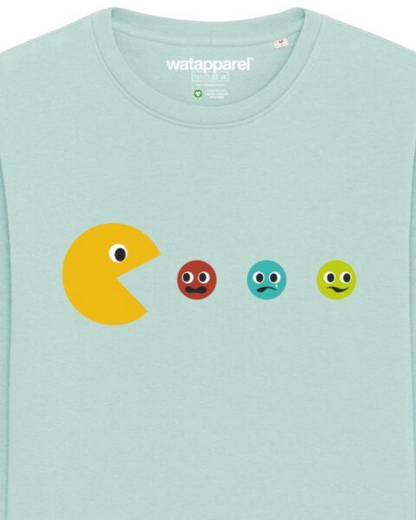 watapparel Sweatshirt Unisex Pacmännchen – Ansicht 3