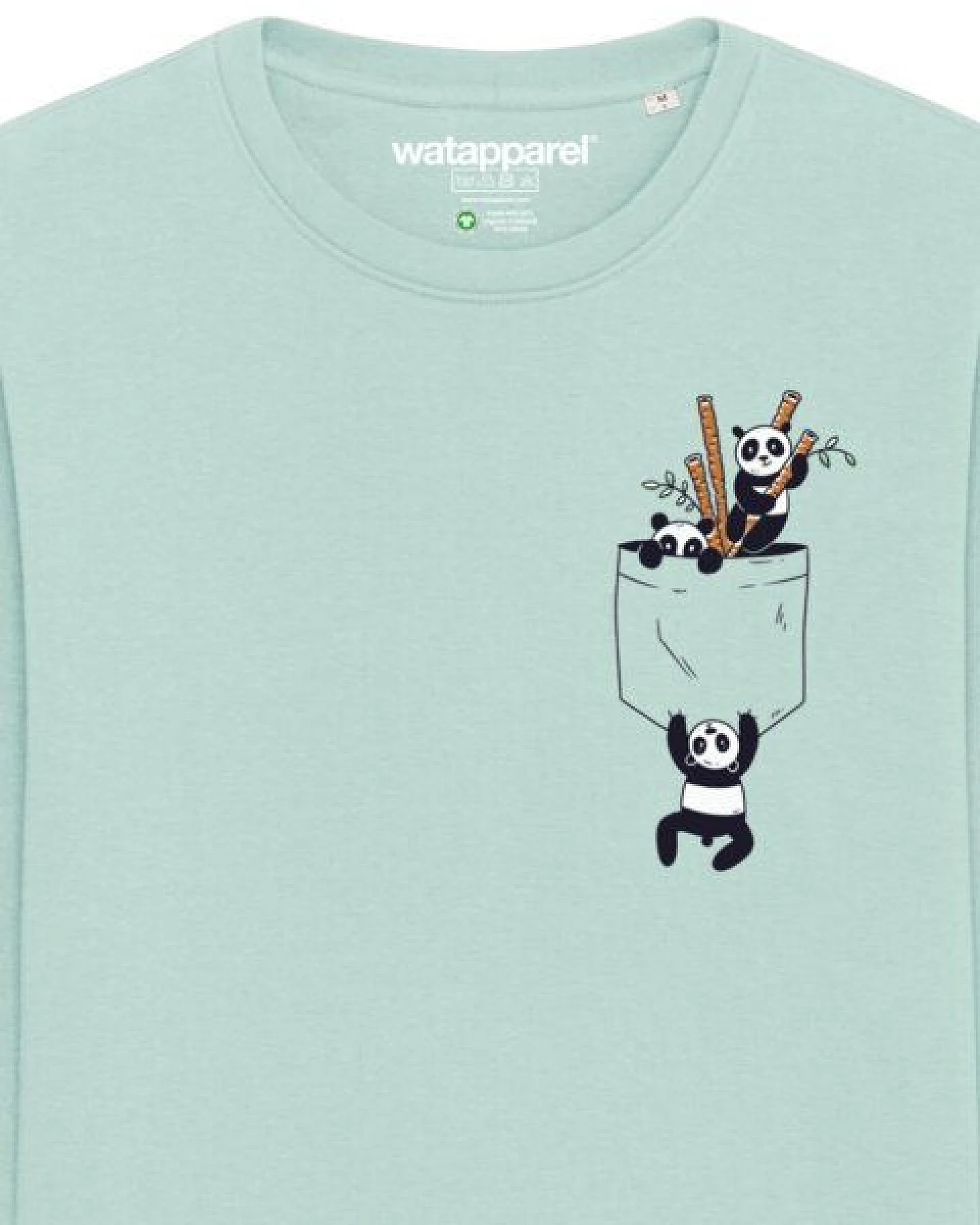 watapparel Sweatshirt Unisex Pocket Pandas – Ansicht 3