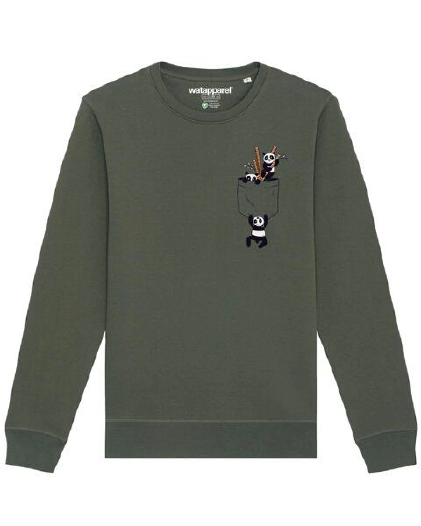 watapparel Sweatshirt Unisex Pocket Pandas – Ansicht 2