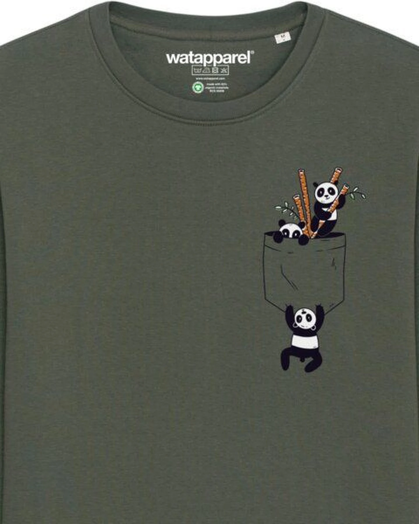 watapparel Sweatshirt Unisex Pocket Pandas – Ansicht 3