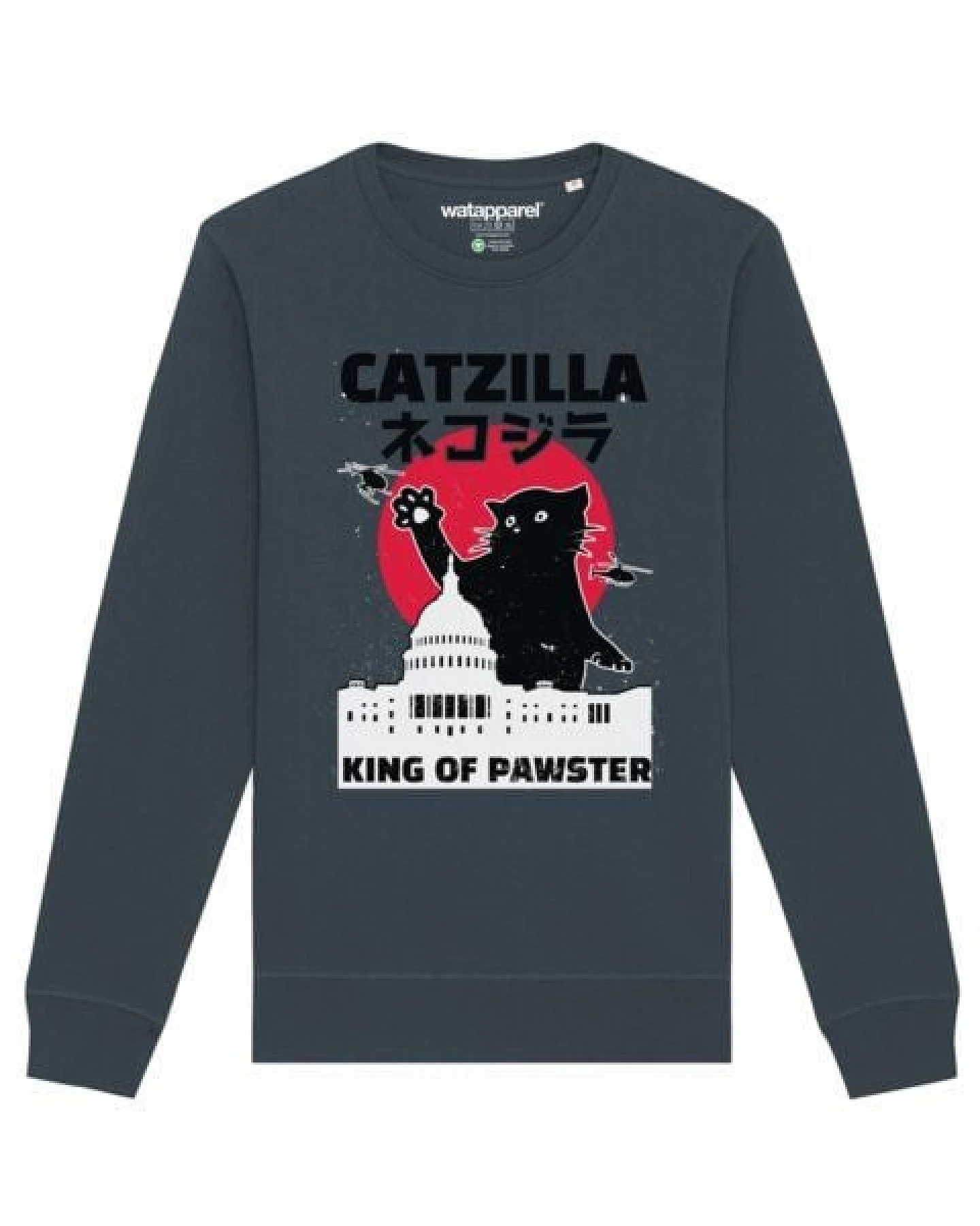 watapparel Sweatshirt Unisex Catzilla – Ansicht 2
