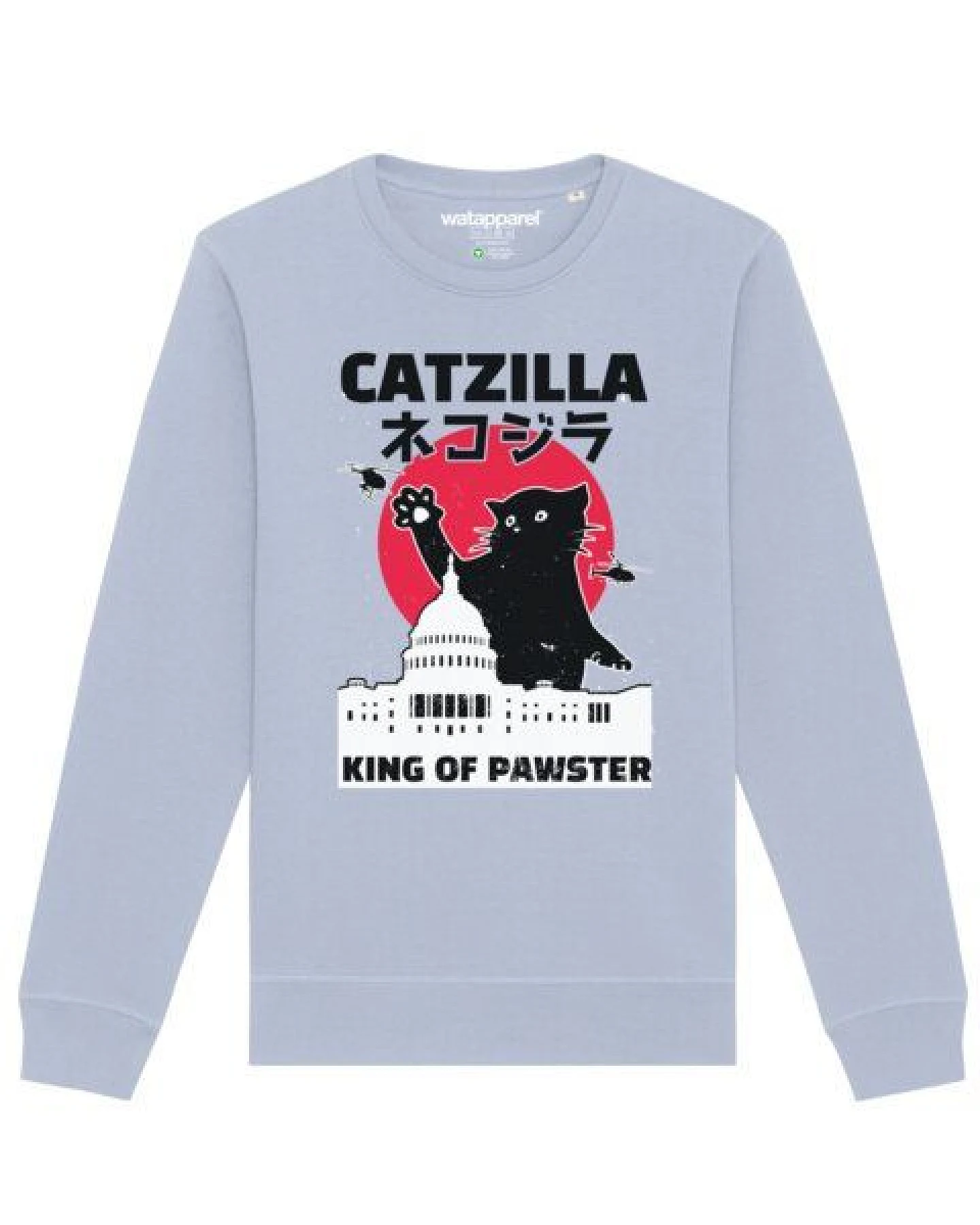 watapparel Sweatshirt Unisex Catzilla – Ansicht 2