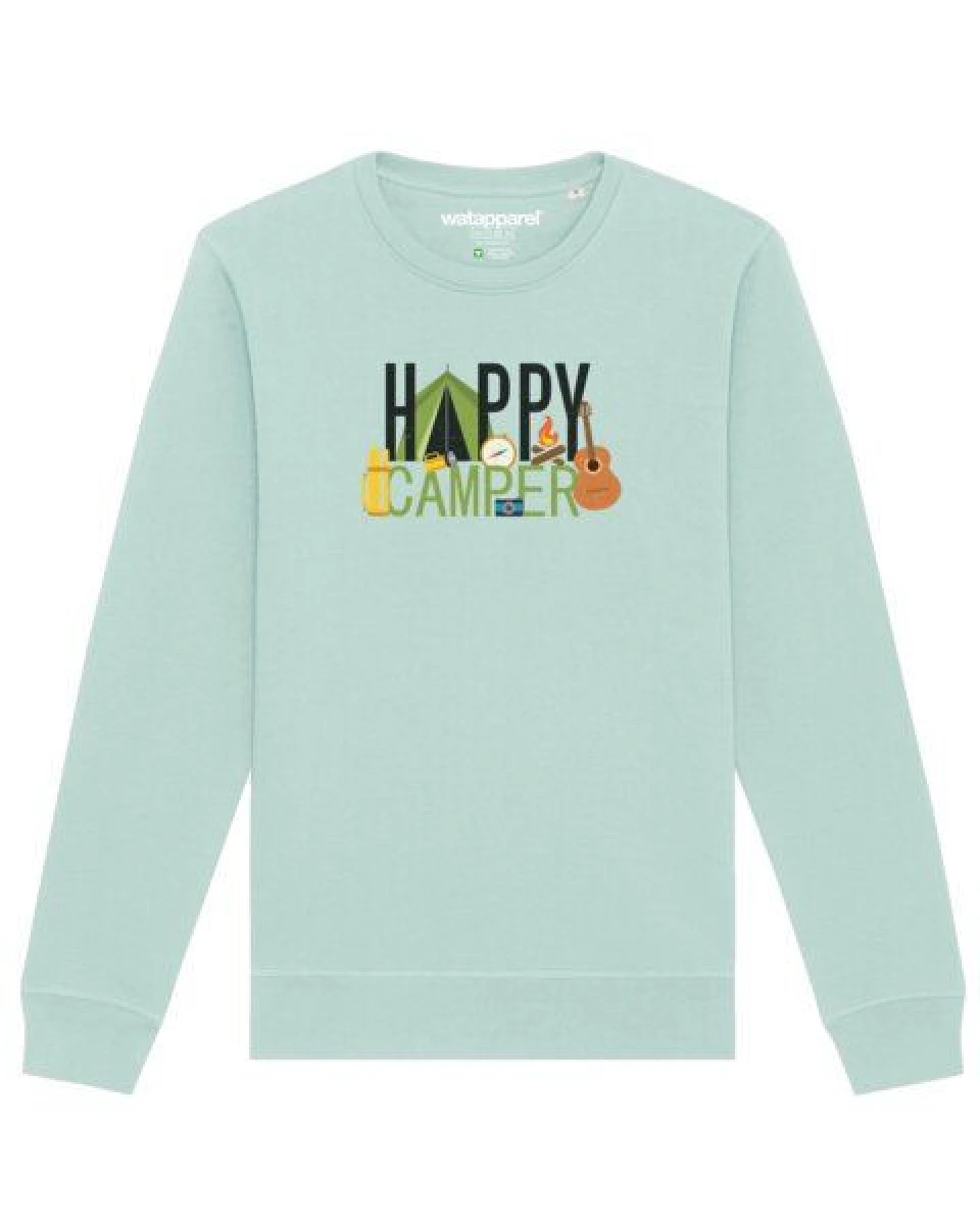 watapparel Sweatshirt Unisex Happy Camper – Ansicht 2