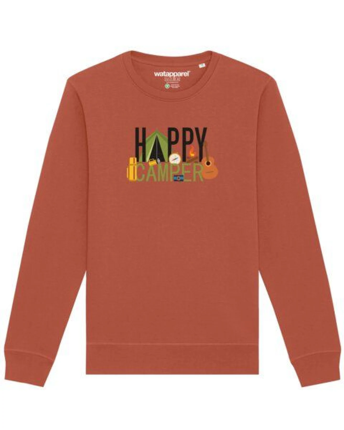 watapparel Sweatshirt Unisex Happy Camper – Ansicht 2