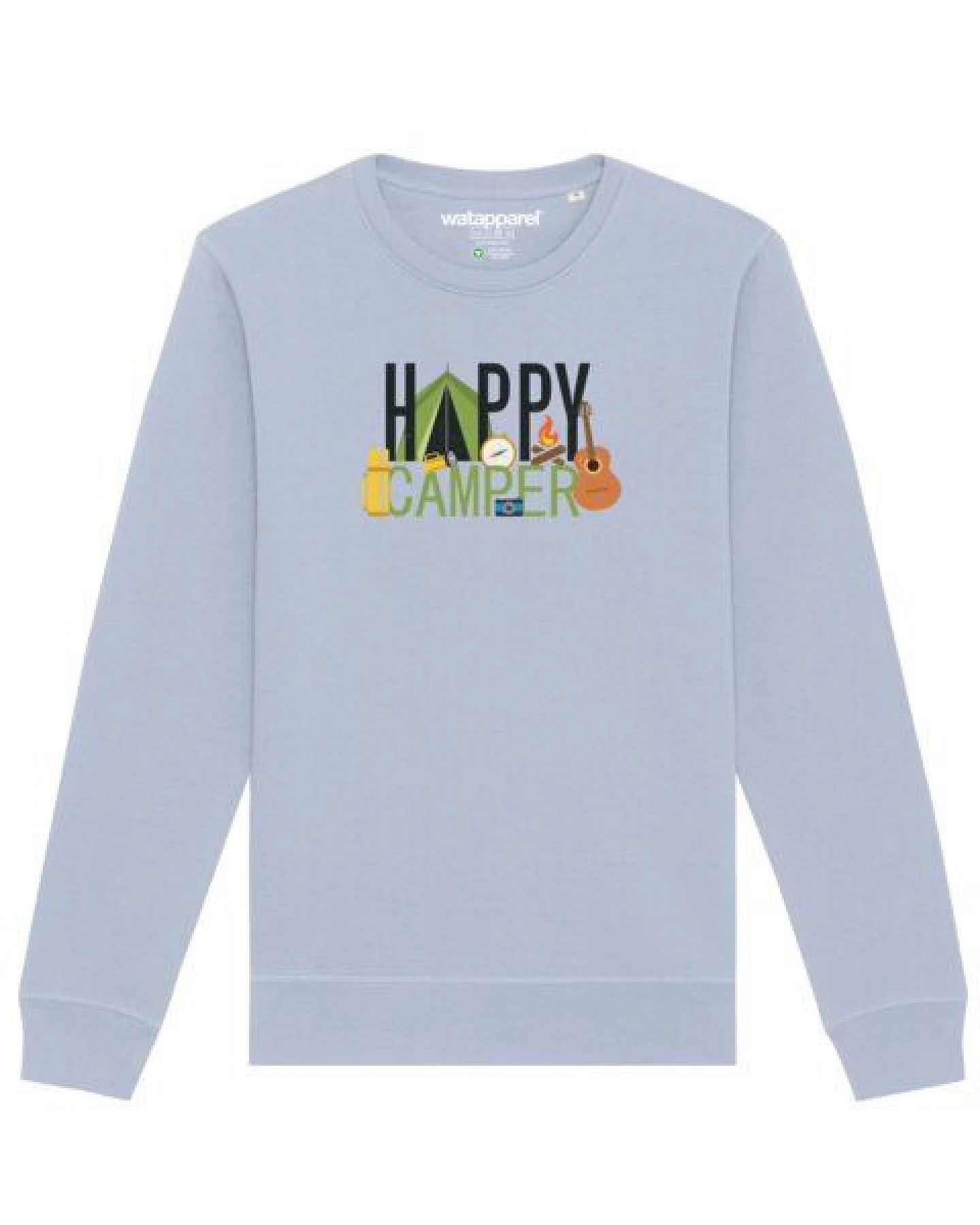 watapparel Sweatshirt Unisex Happy Camper – Ansicht 2