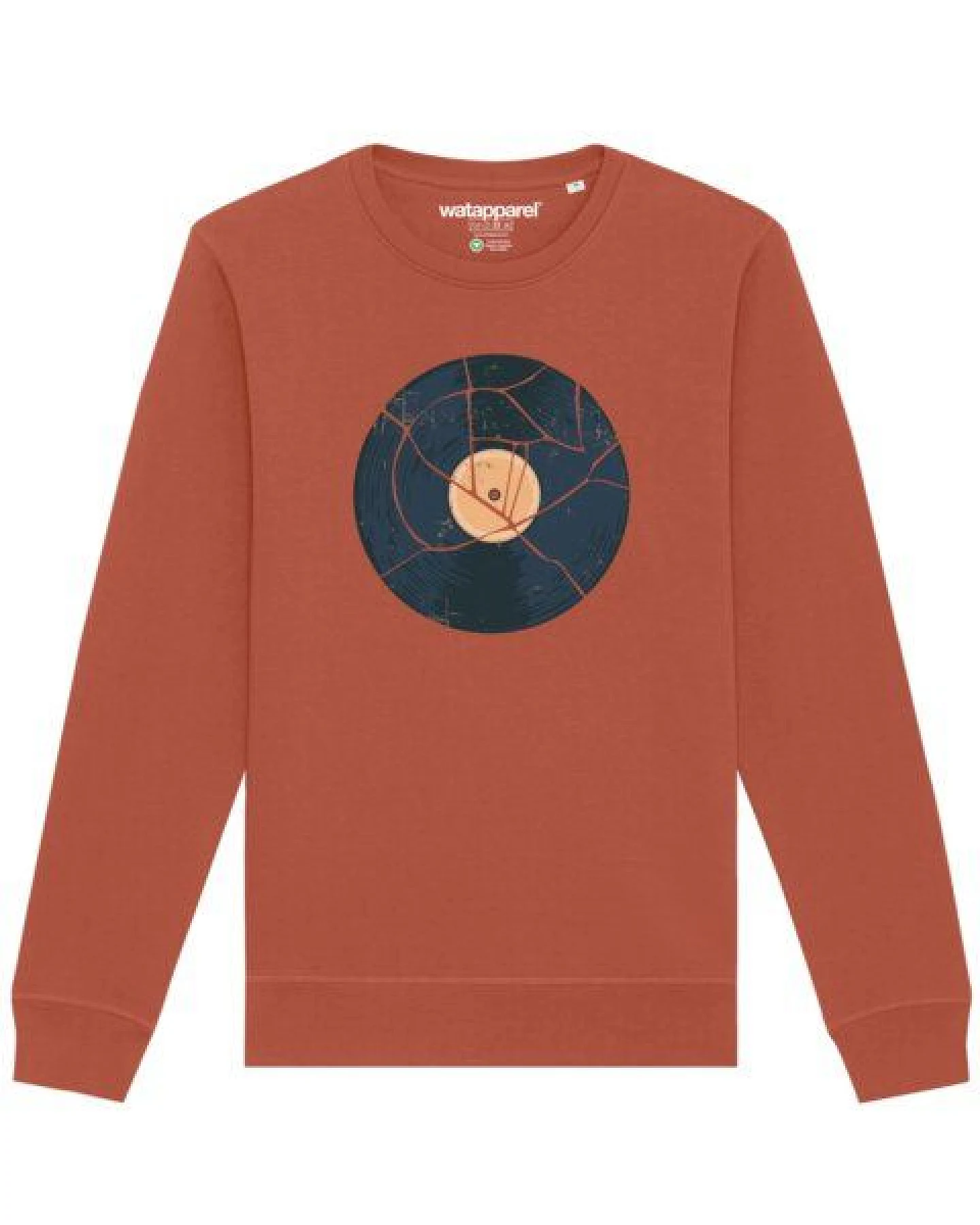 watapparel Sweatshirt Unisex Broken Vinyl – Ansicht 2
