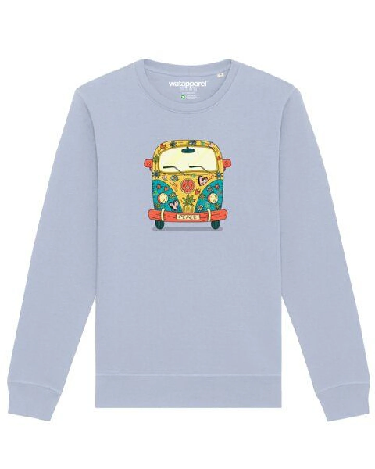 watapparel Sweatshirt Unisex Hippies Bus – Ansicht 2