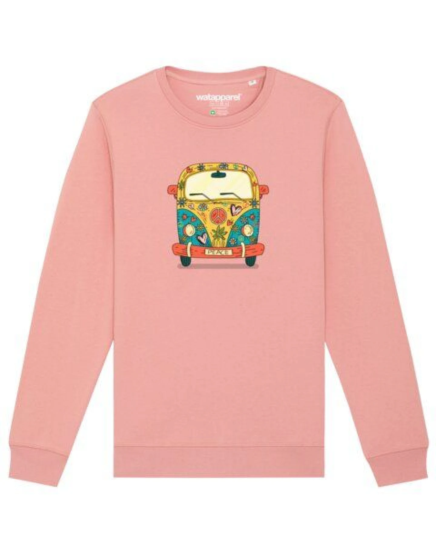 watapparel Sweatshirt Unisex Hippies Bus – Ansicht 2