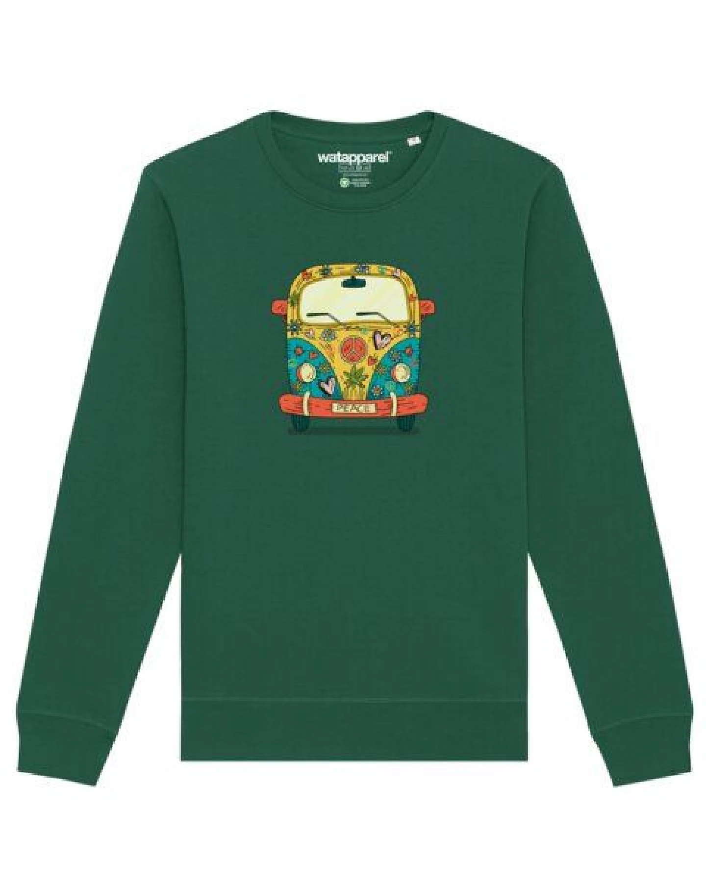 watapparel Sweatshirt Unisex Hippies Bus – Ansicht 2