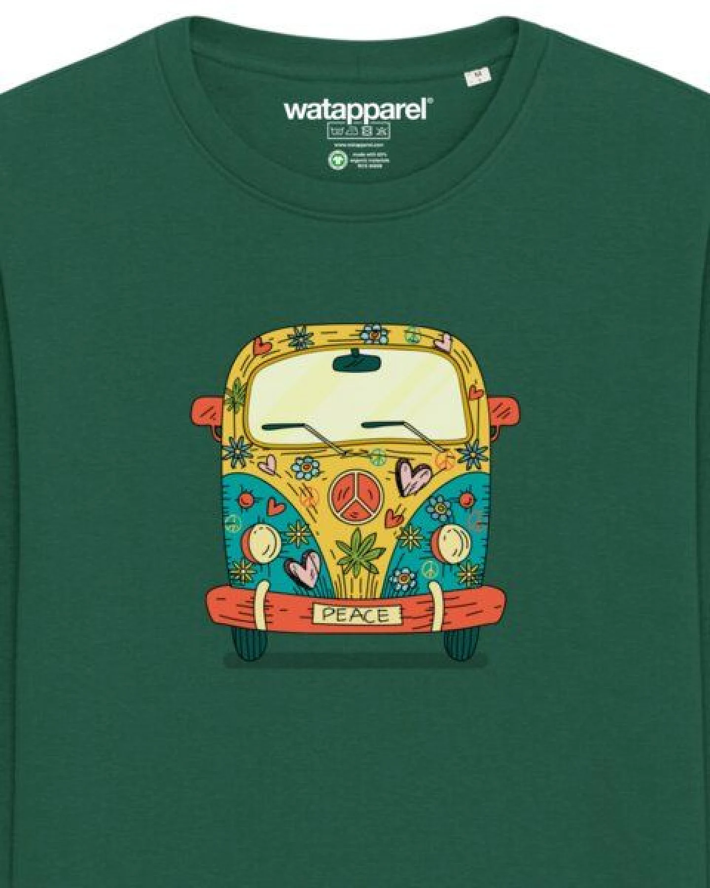 watapparel Sweatshirt Unisex Hippies Bus – Ansicht 3