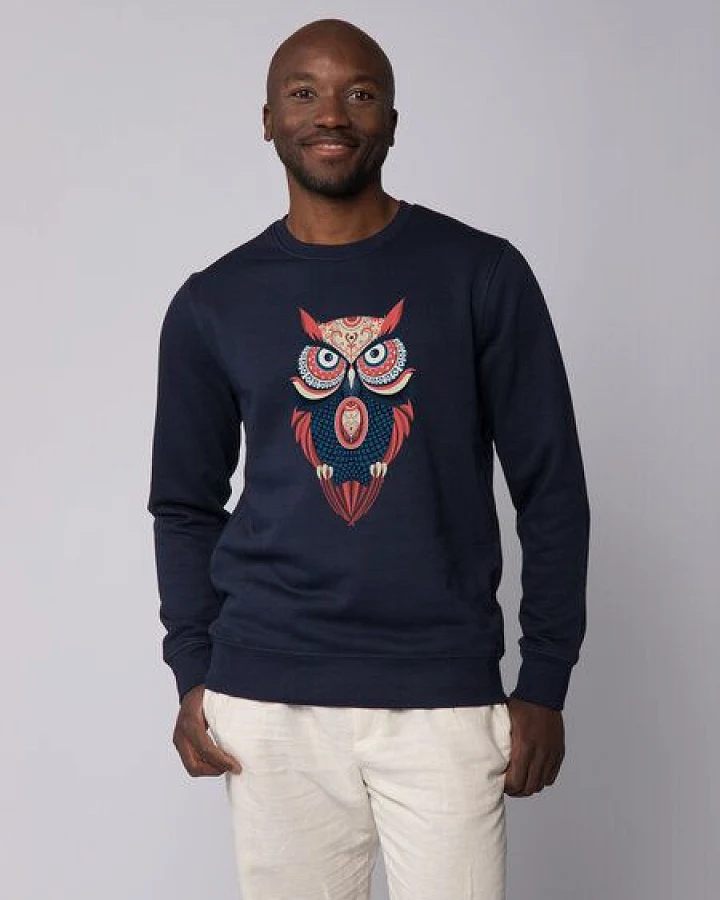 watapparel Sweatshirt Unisex Colorful Owl