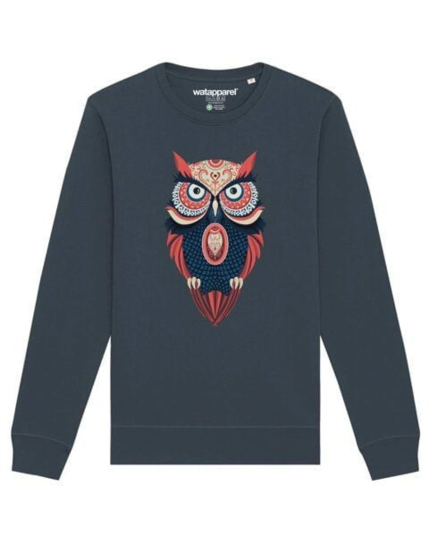 watapparel Sweatshirt Unisex Colorful Owl – Ansicht 2